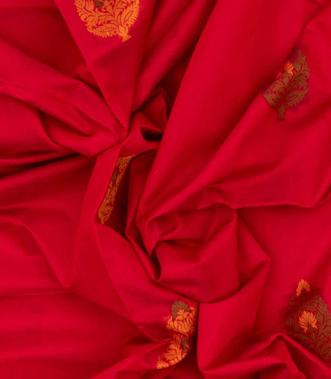 RmKV Hot Pink Handloom Kora Silk Cotton Saree With Mustard Pallu - view 3