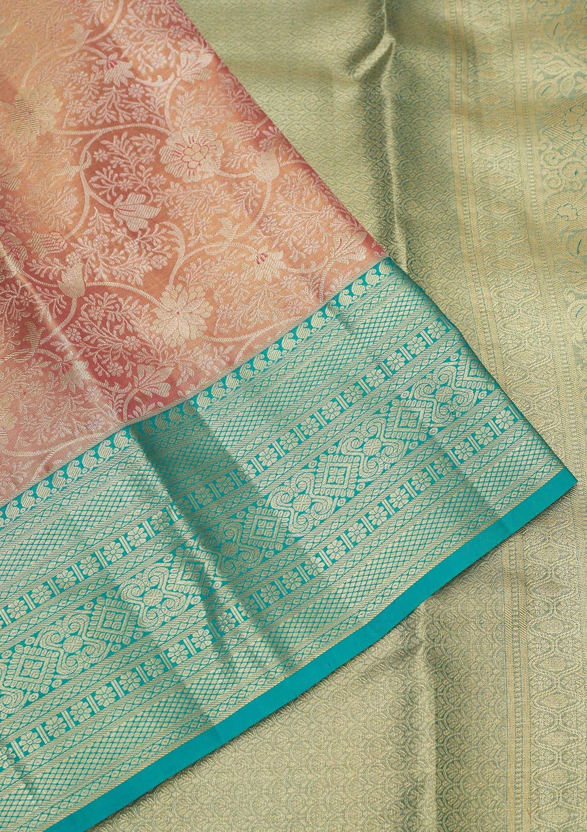 Koskii Baby Pink Zariwork Pure Silk Saree – Women's - view 4