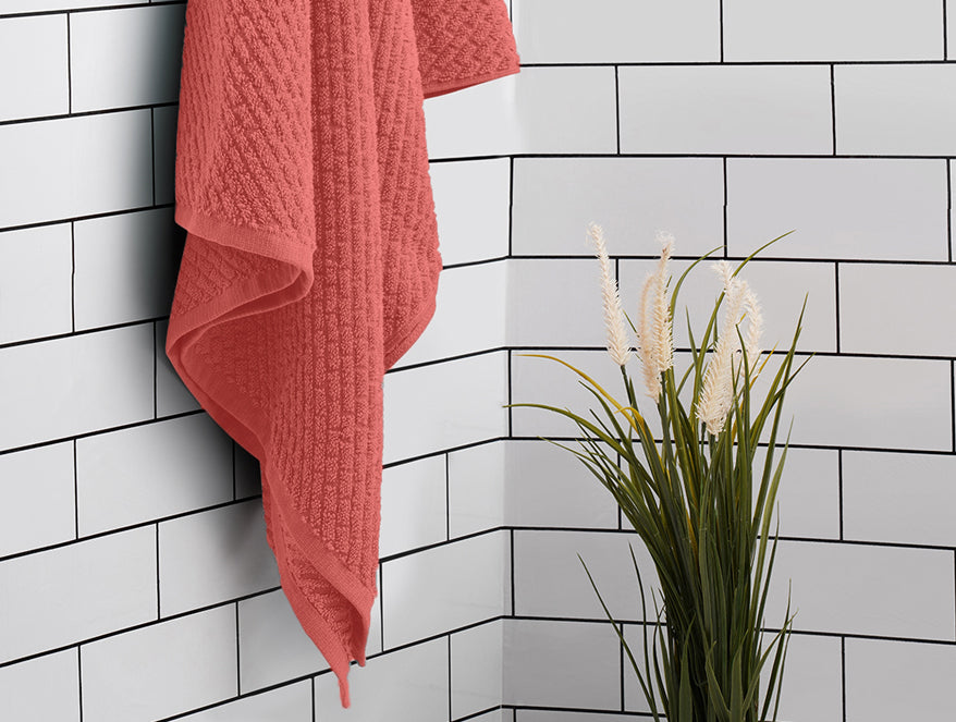 100 cotton bath – Spaces India Spiced Coral - Dark Orange 100% Cotton Bath Towel - Genesis By Spaces