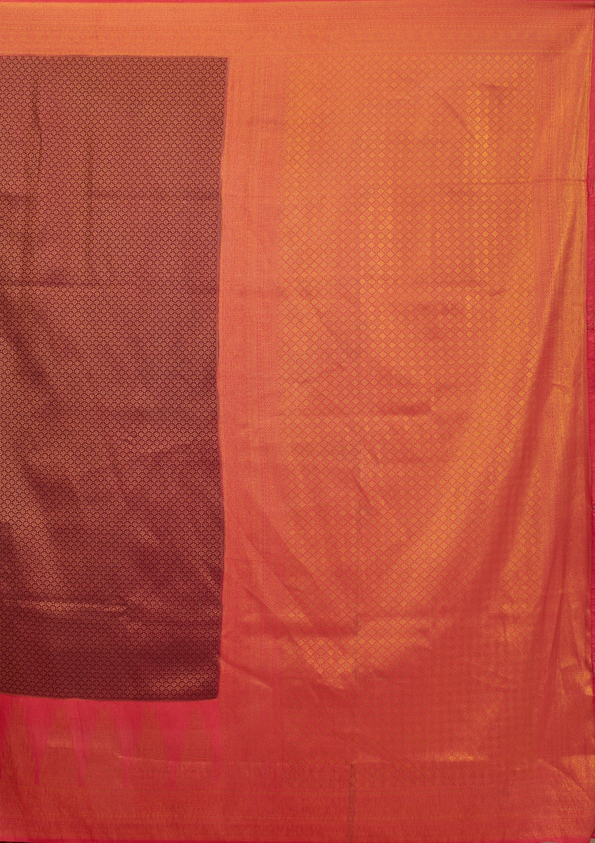 Koskii Wine Zariwork Art Silk Saree – Women's - view 8