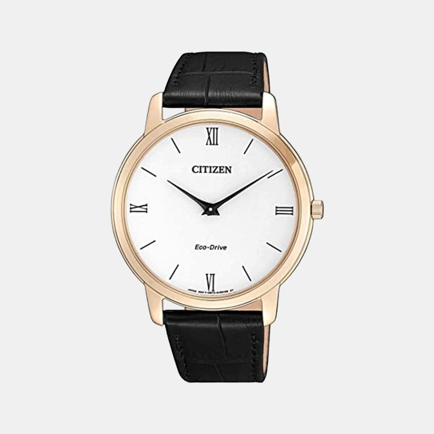 Citizen Eco-Drive Men Quartz White Dial Analog Leather Watch AR1133-23A