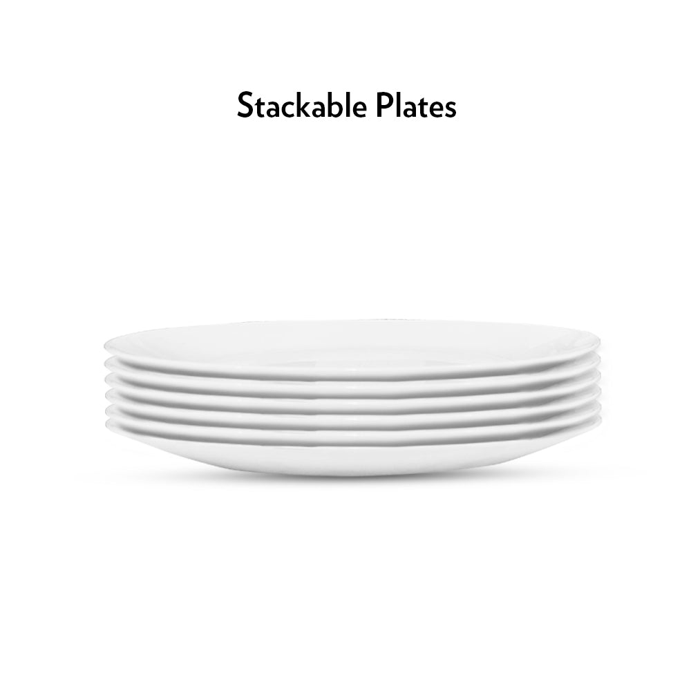 My Borosil Larah by Borosil White Full Plate Set - view 3
