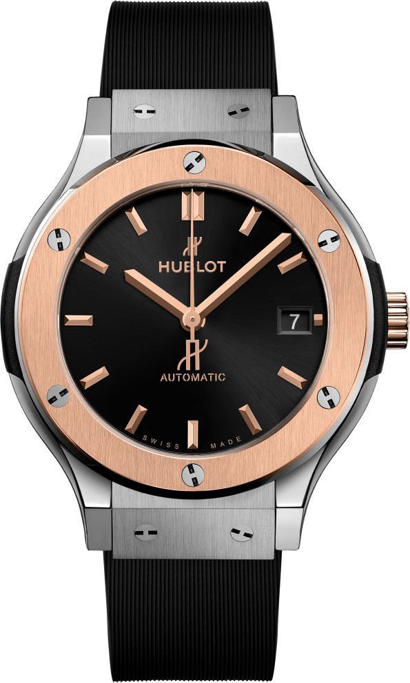 Hublot Classic Fusion Titanium King Gold Black Dial Men 38mm