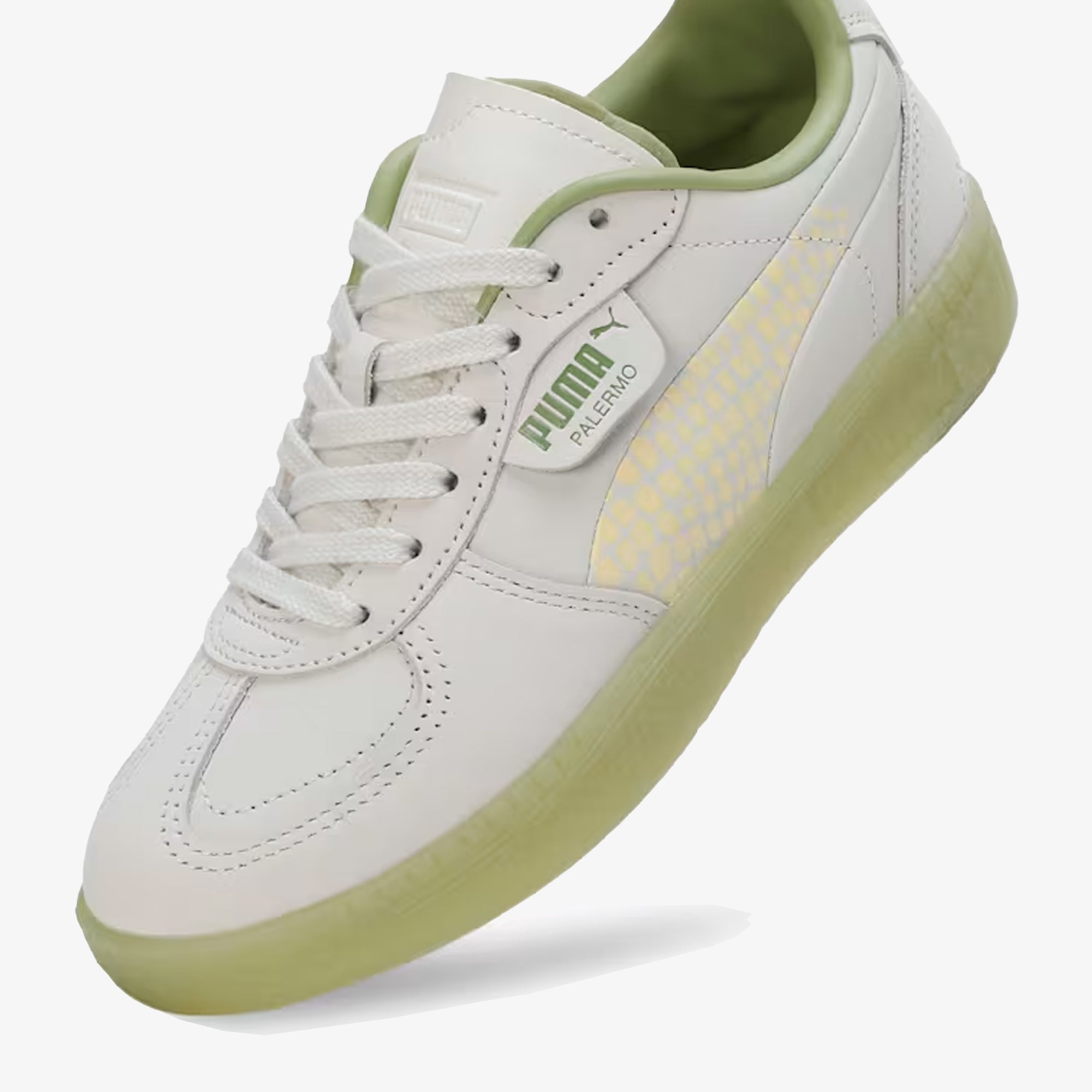 Puma | Palermo { Vapor Gray-creamy/green - view 3
