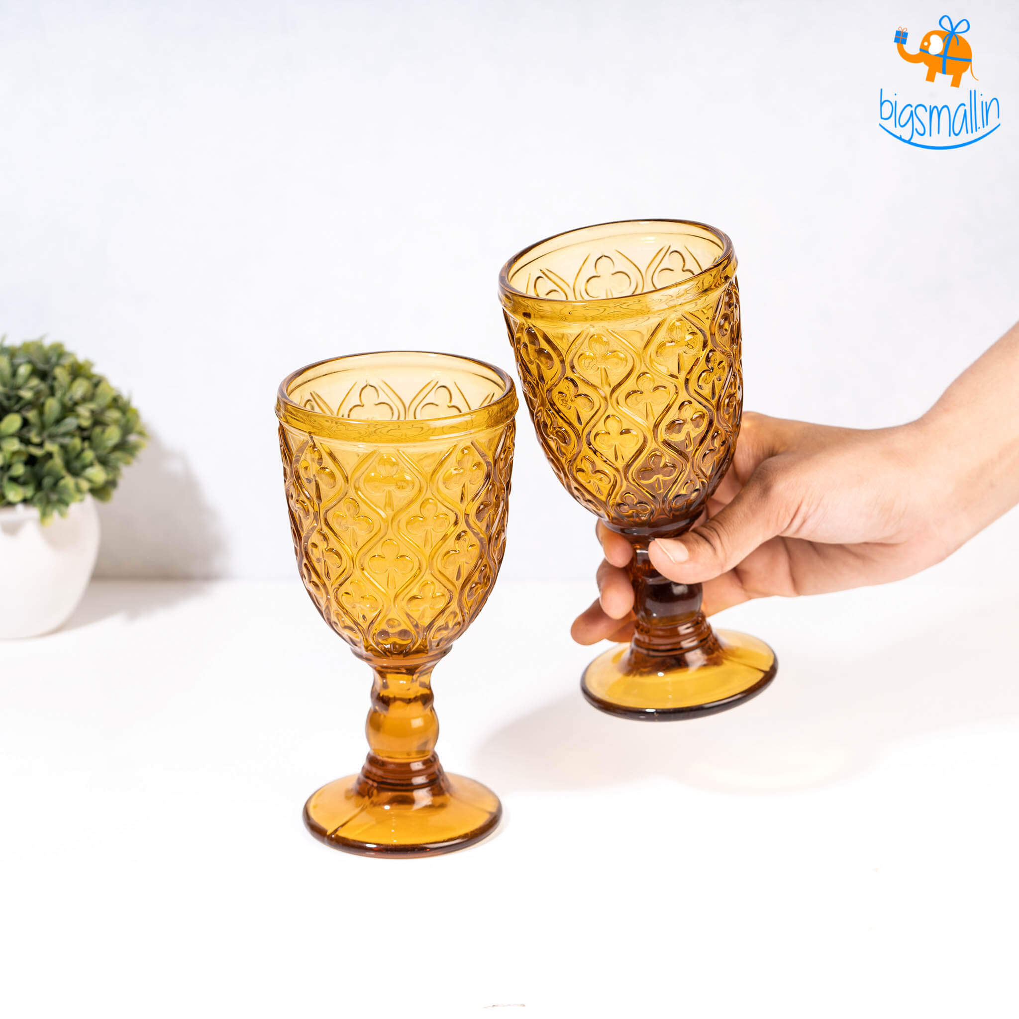 Devnow Amber Stem Glass - Set of 6 - view 4
