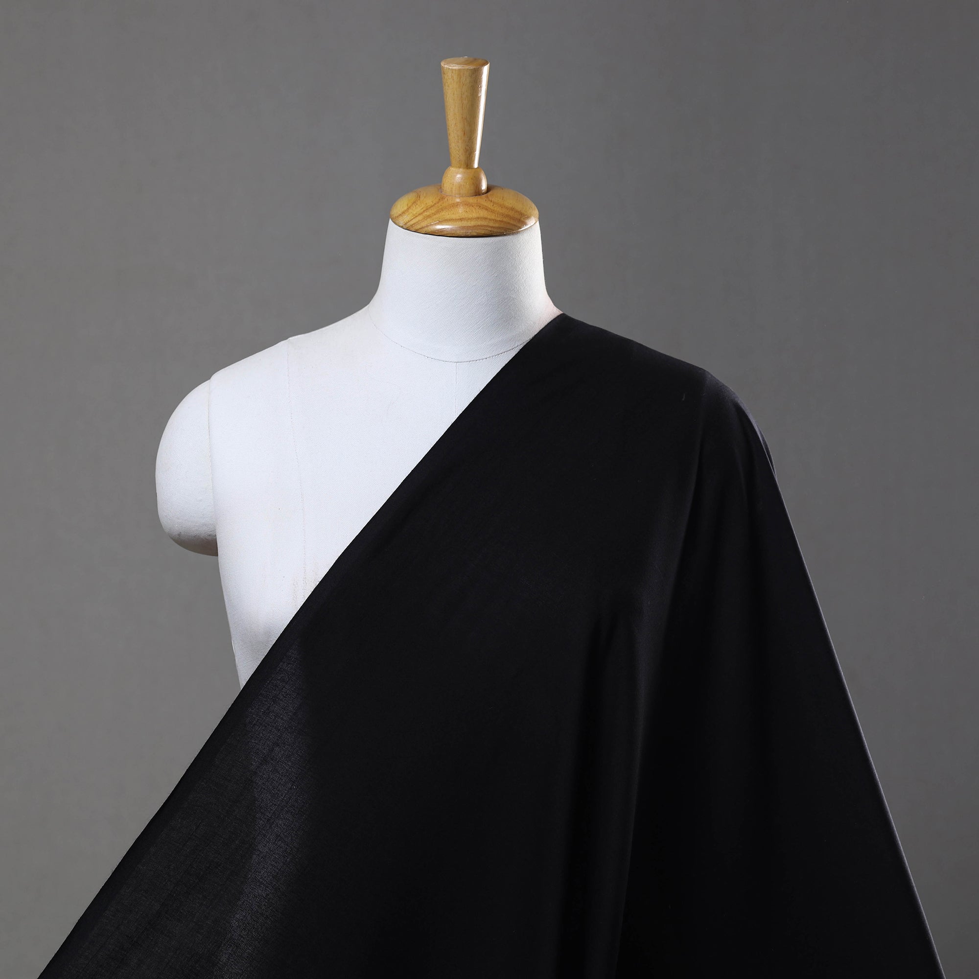 ITOKRI CRAFTS INITIATIVE Black - Prewashed Plain Cotton Fabric 01