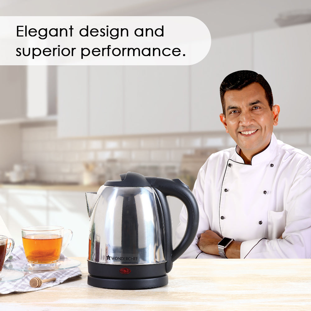 Wonderchef Prato Automatic Stainless Steel Cordless Electric Kettle, 1.5 Litres, - view 2