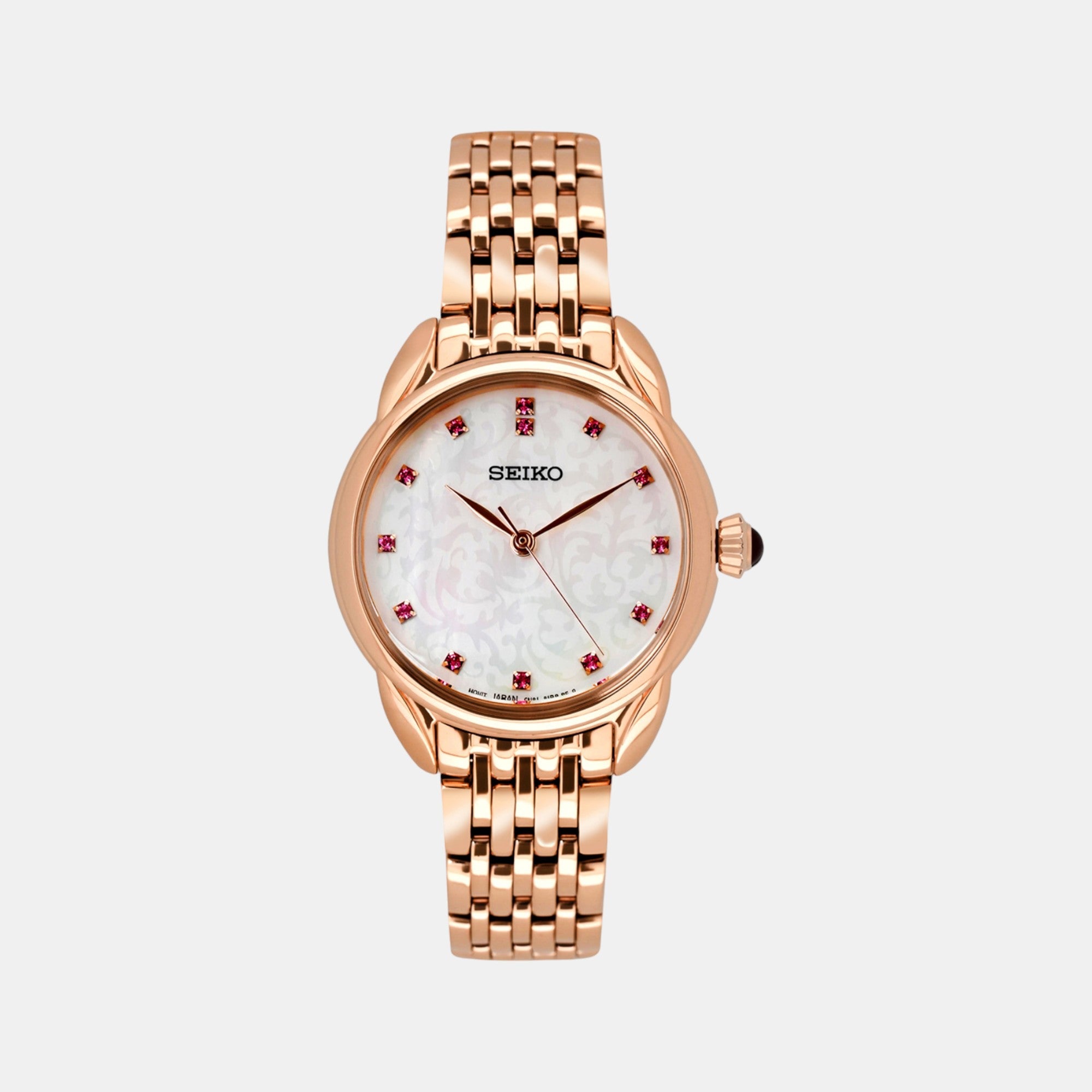 Seiko Dress Women Quartz Mother Of Pearl Dial Analog Stainless Steel Watch SUR564P1