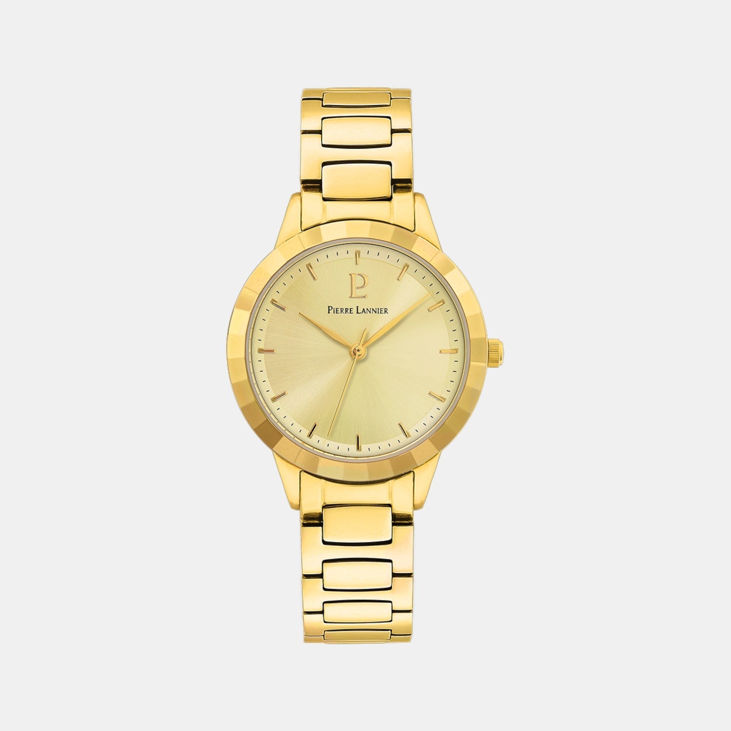 Pierre Lannier Galiera Women Quartz Gold Dial Analog Stainless Steel Watch 003L542