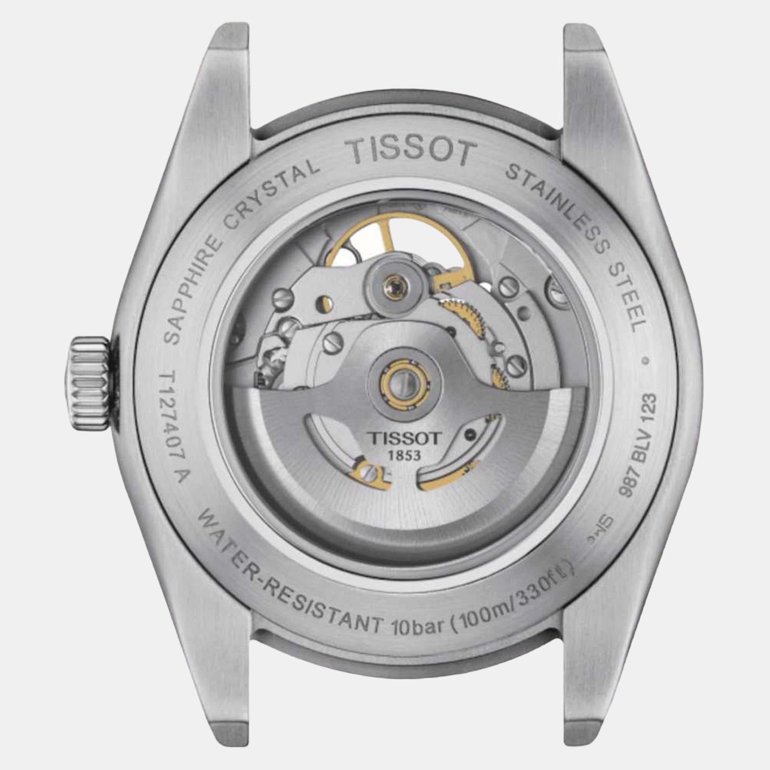Tissot Gentleman Open Heart Men Automatic Blue Dial Analog Stainless Steel Watch T1274071104101 - view 2