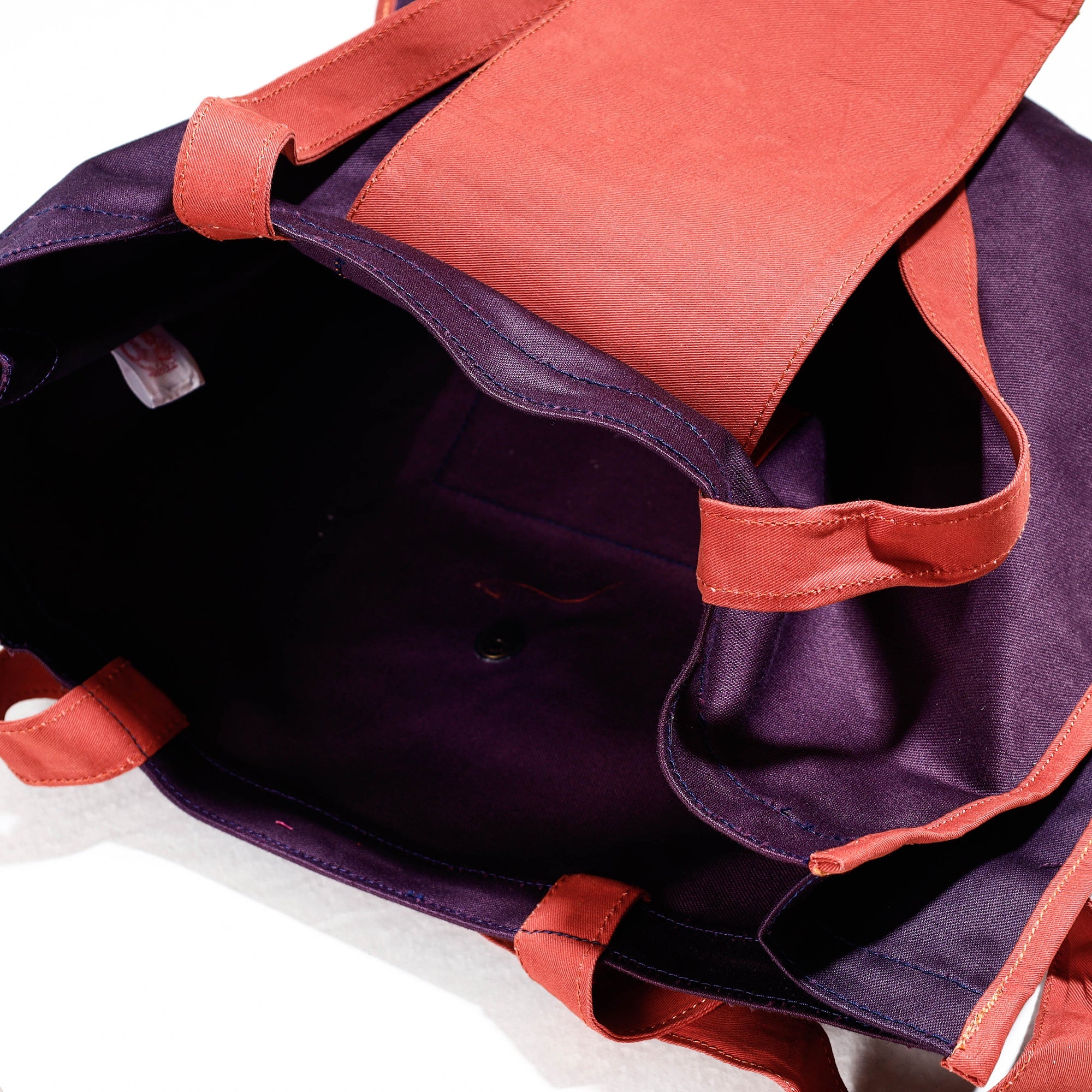 DWARAKA PLUS Brown - Handpainted Kalamkari Natural Dyed Cotton Shoulder Bag - view 3