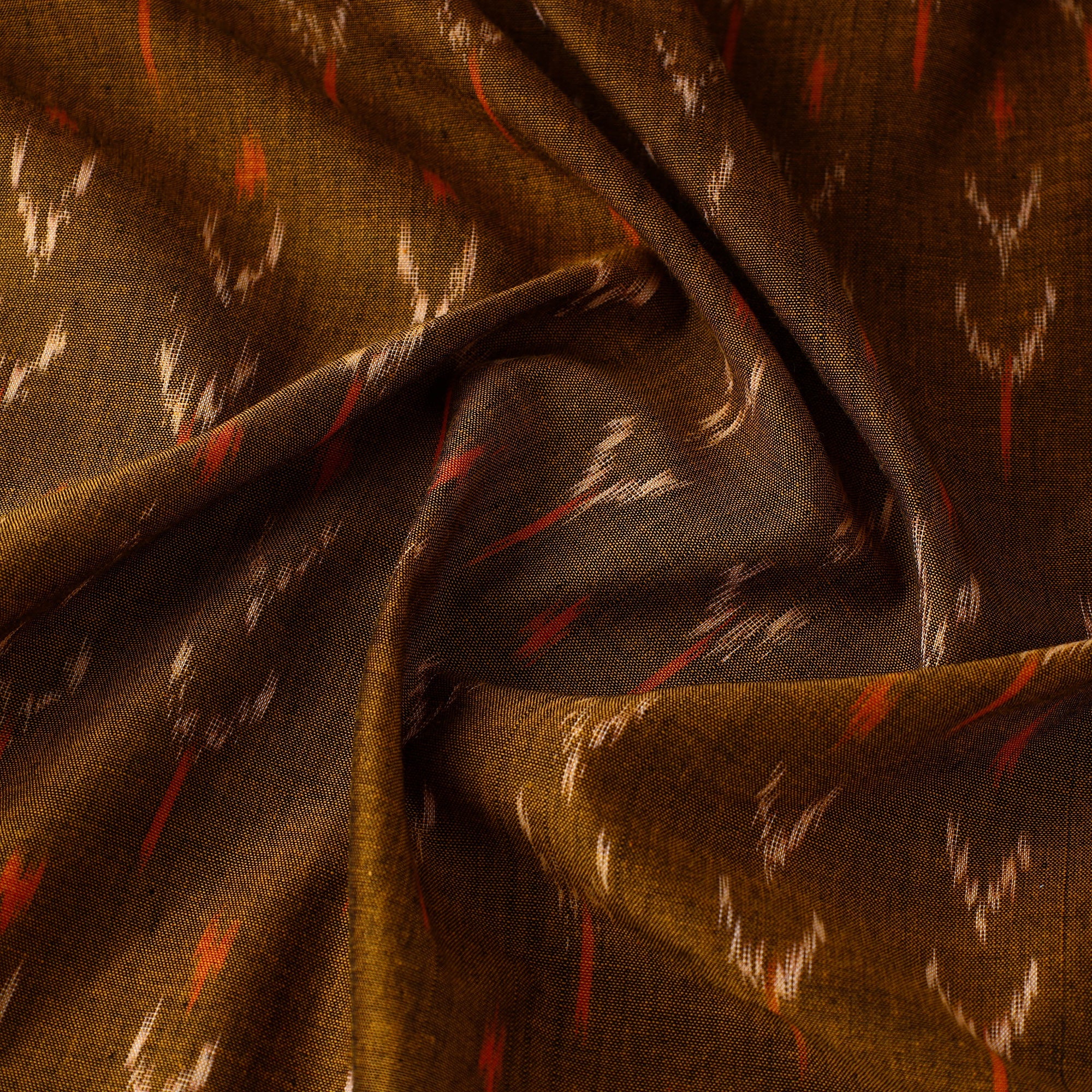 SOUTH KARGHA Brown - Mercerised Cotton Pochampally Ikat Fabric 15 - view 4