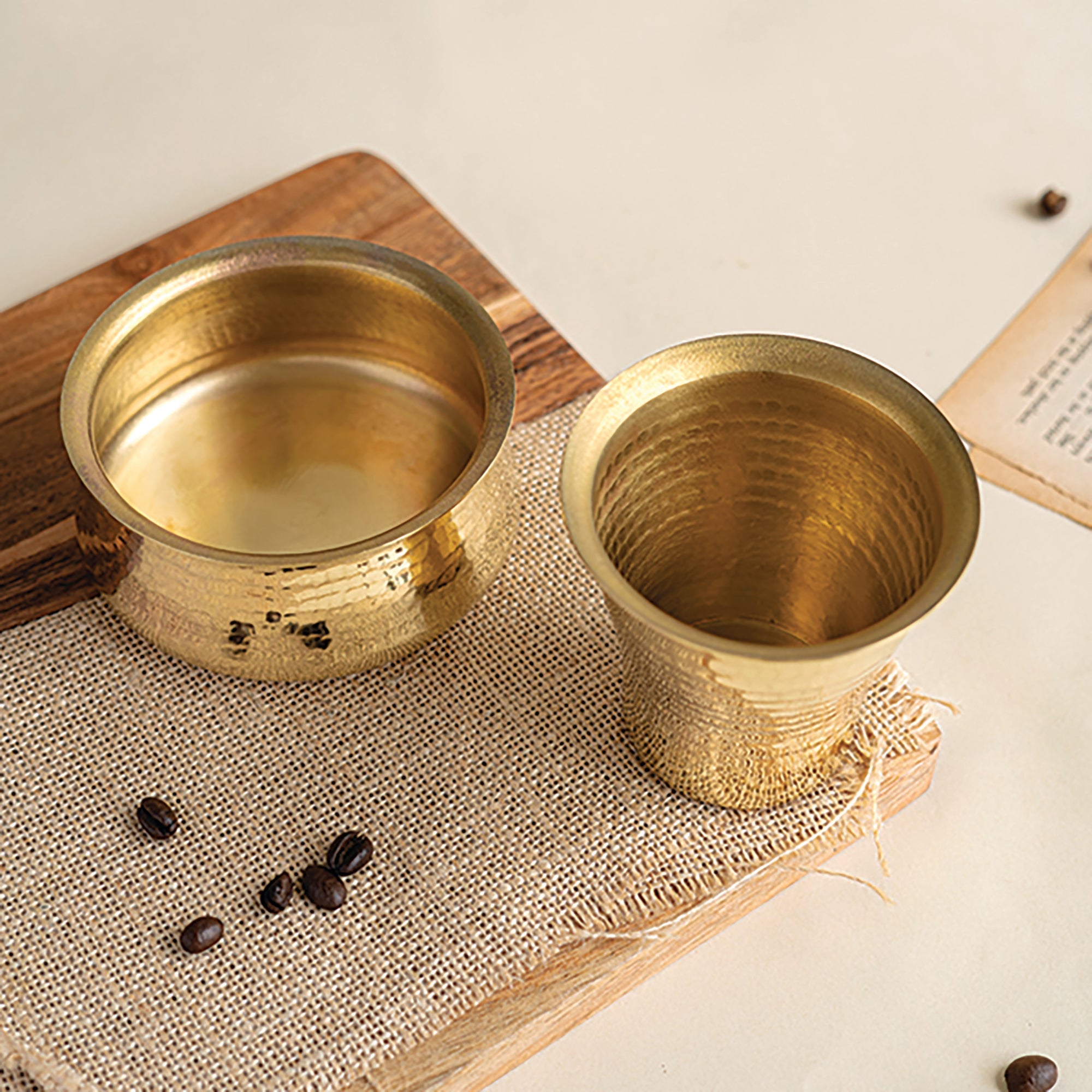 STUDIO COPPRE Brown - Malabar Davara Brass Coffee Set - view 2