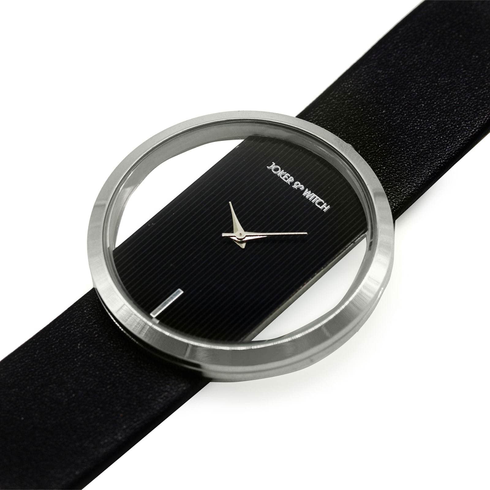 Joker & Witch Leather Minimal Transparent Dial Black Pu Analogue Watch For Women - view 2