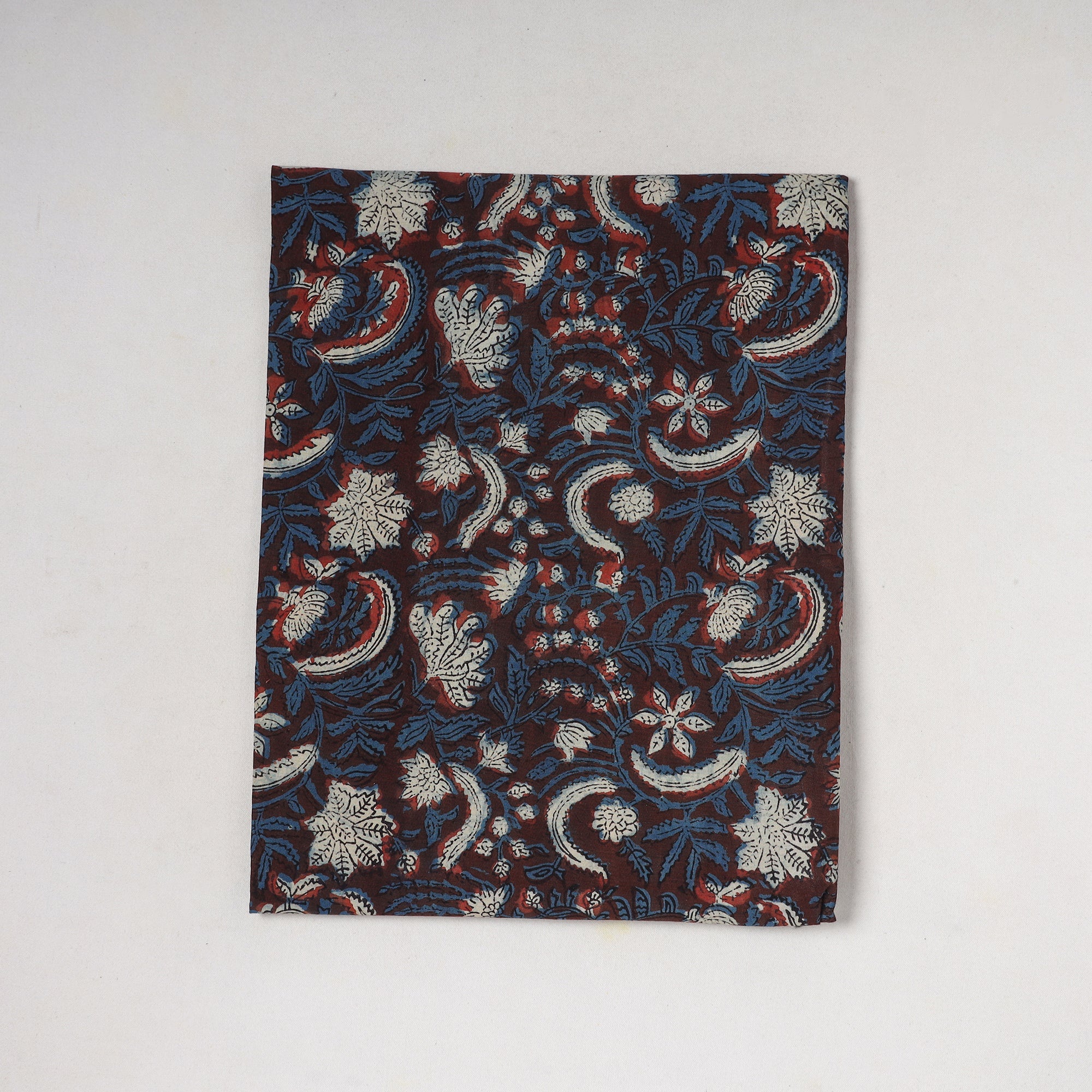 HAVELI CHRONICLES Blue - Bagru Hand Block Printed Cotton Precut Fabric (0.9 meter) 37