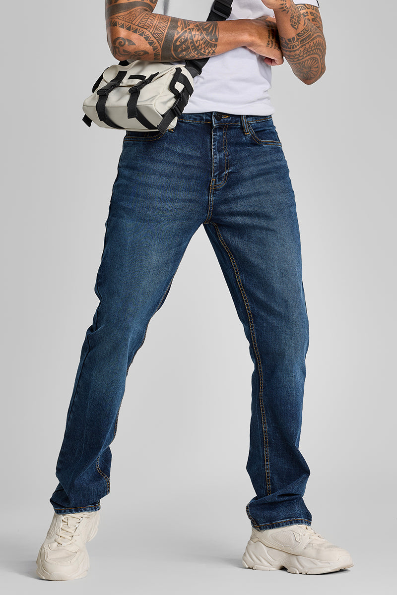 SNITCH Indigo Straight Fit Jeans