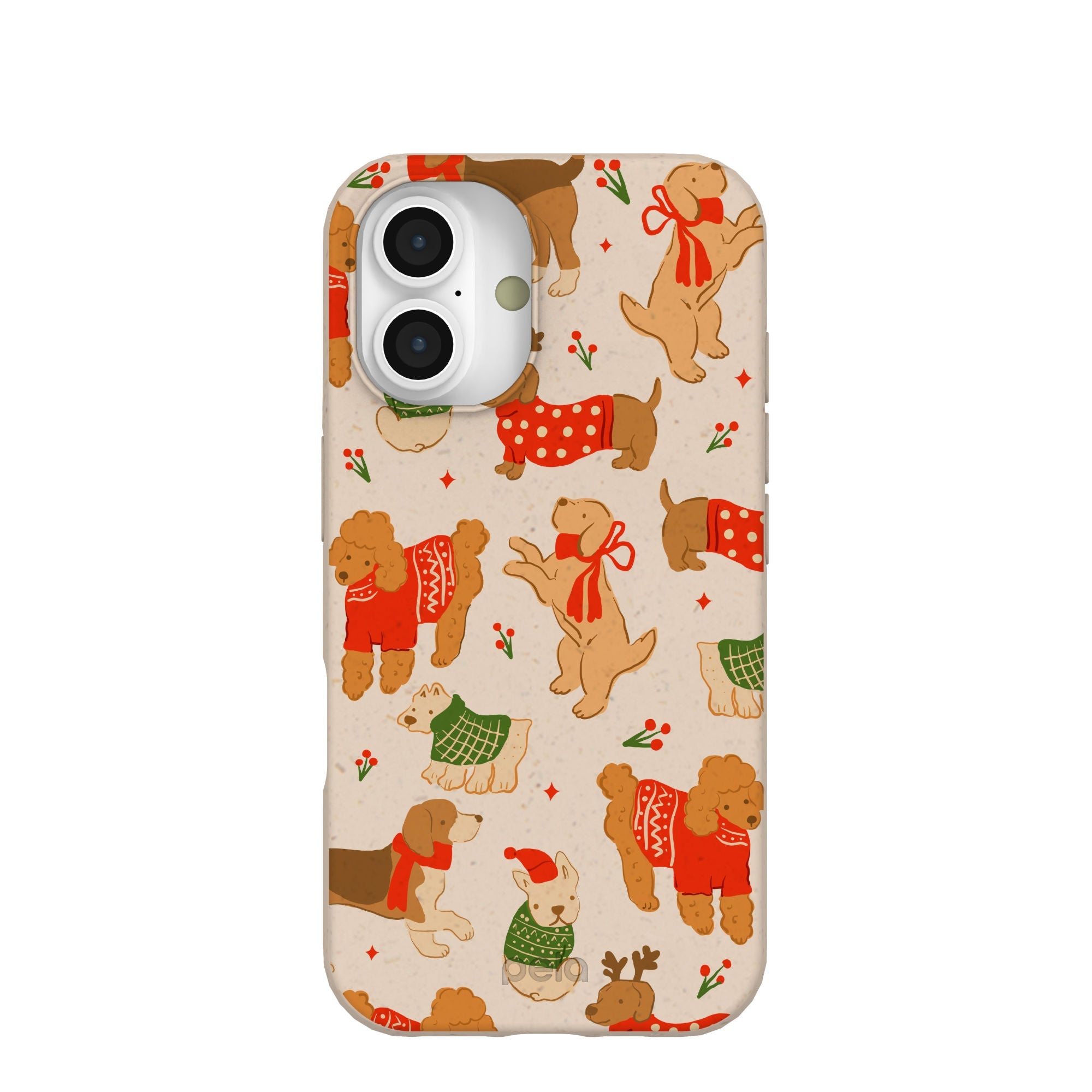 Pela Case Seashell Jolly Doggos iPhone 16 Case