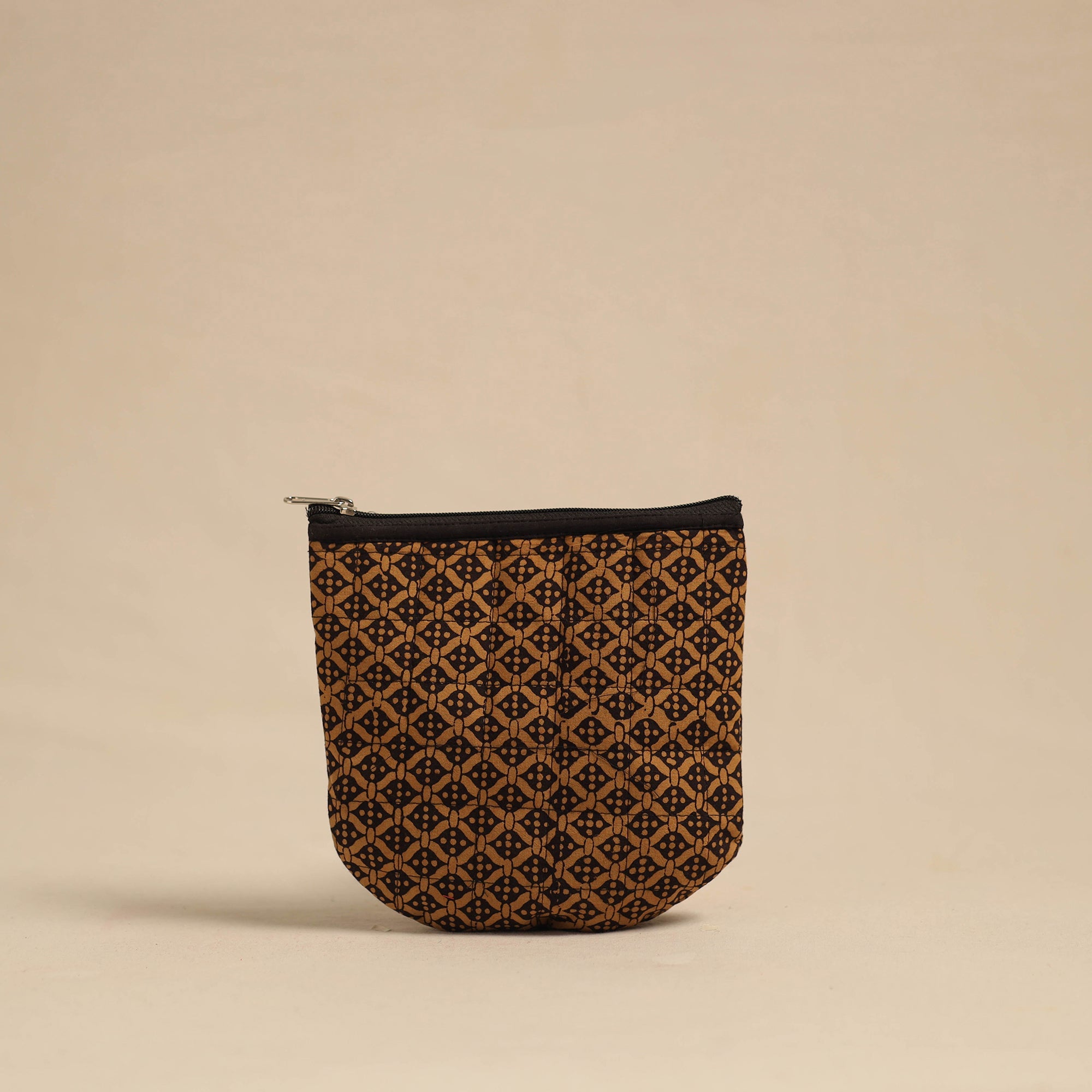NOORI BAZAR Brown - Handmade Quilted Cotton Utility Pouch 05