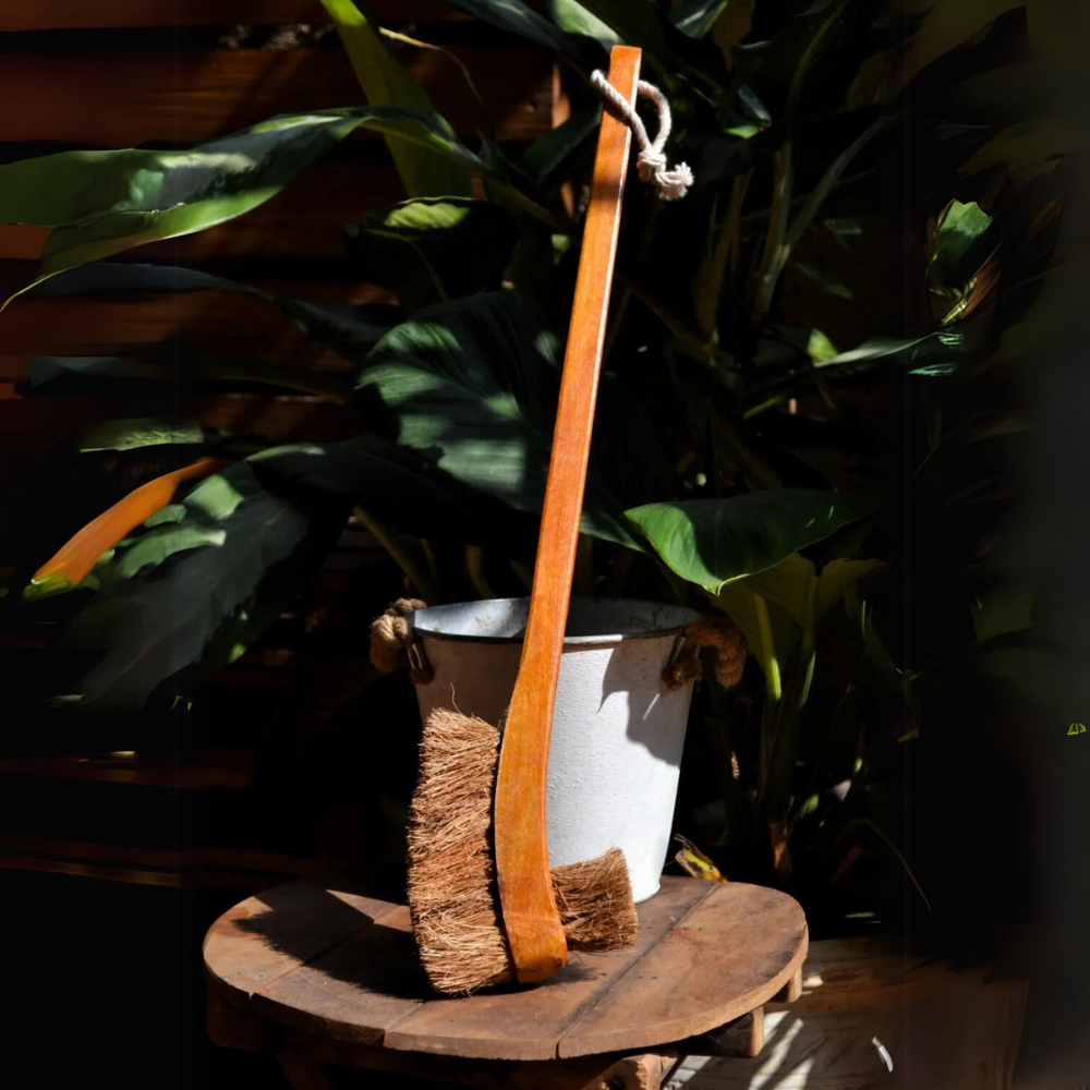 ALMITRA SUSTAINABLES Handmade Coconut Coir Double Hockey Toilet Brush