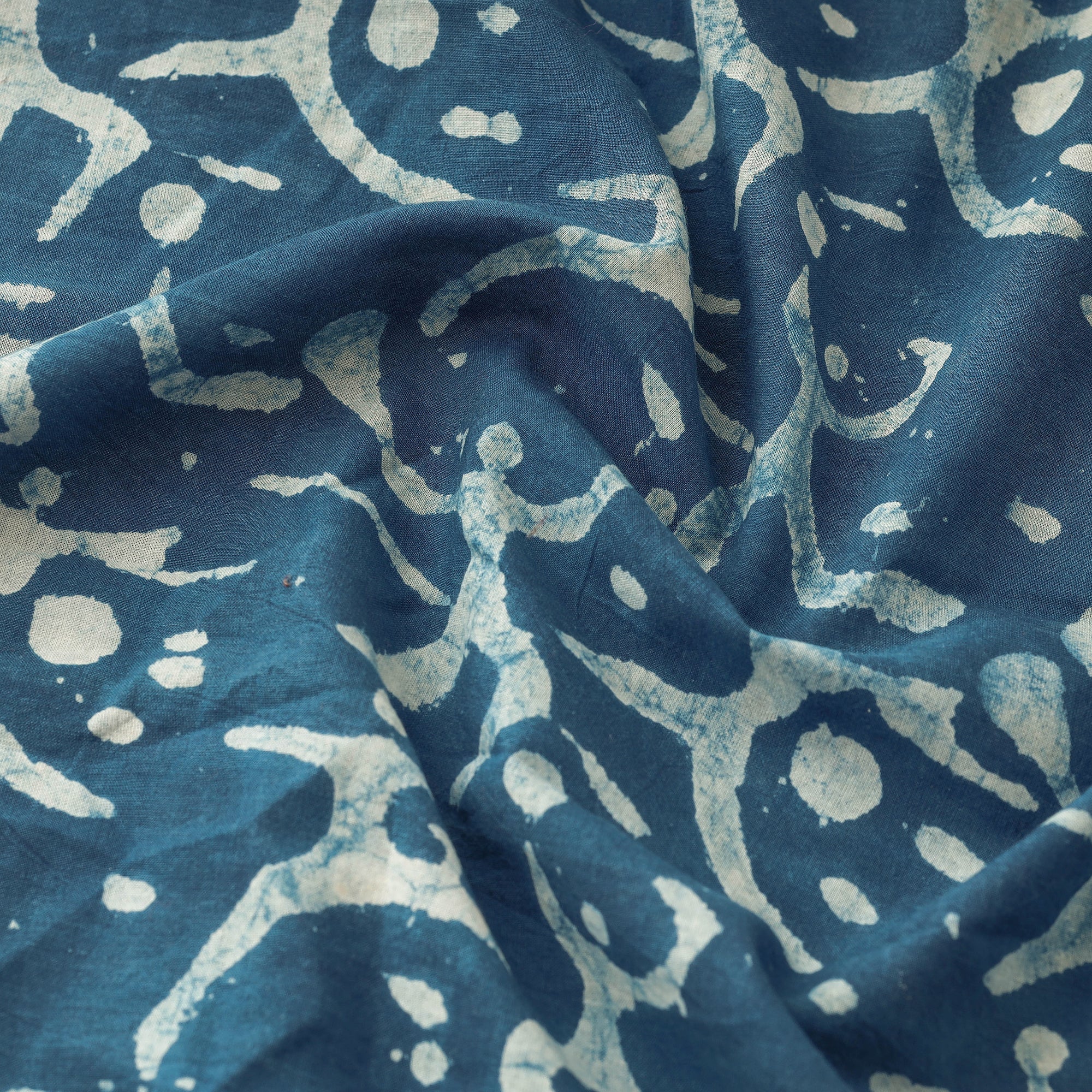 BINDAAS UNLIMITED Blue - Bindaas Block Printed Cotton Natural Dyed Fabric - view 2