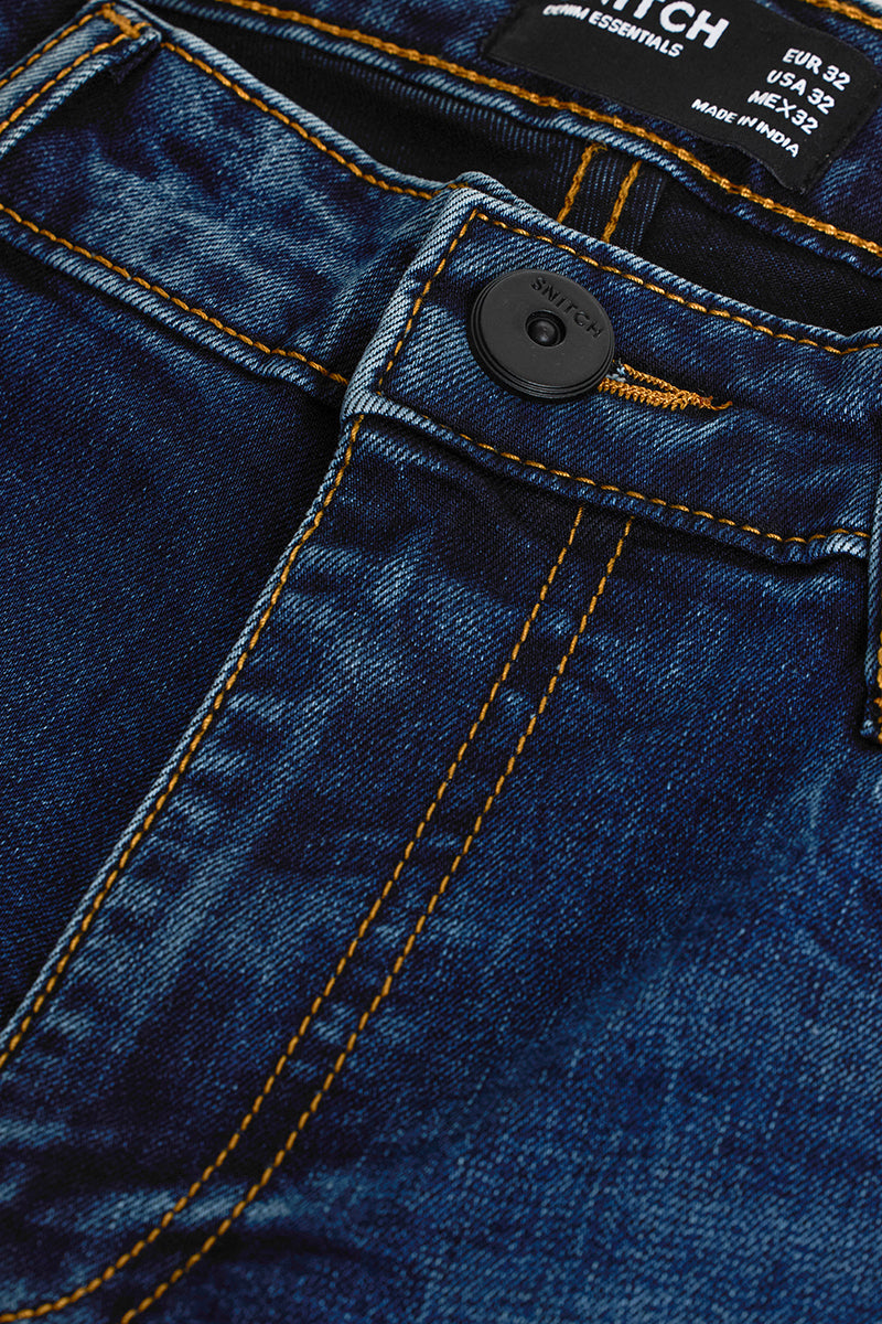 SNITCH Indigo Straight Fit Jeans - view 2