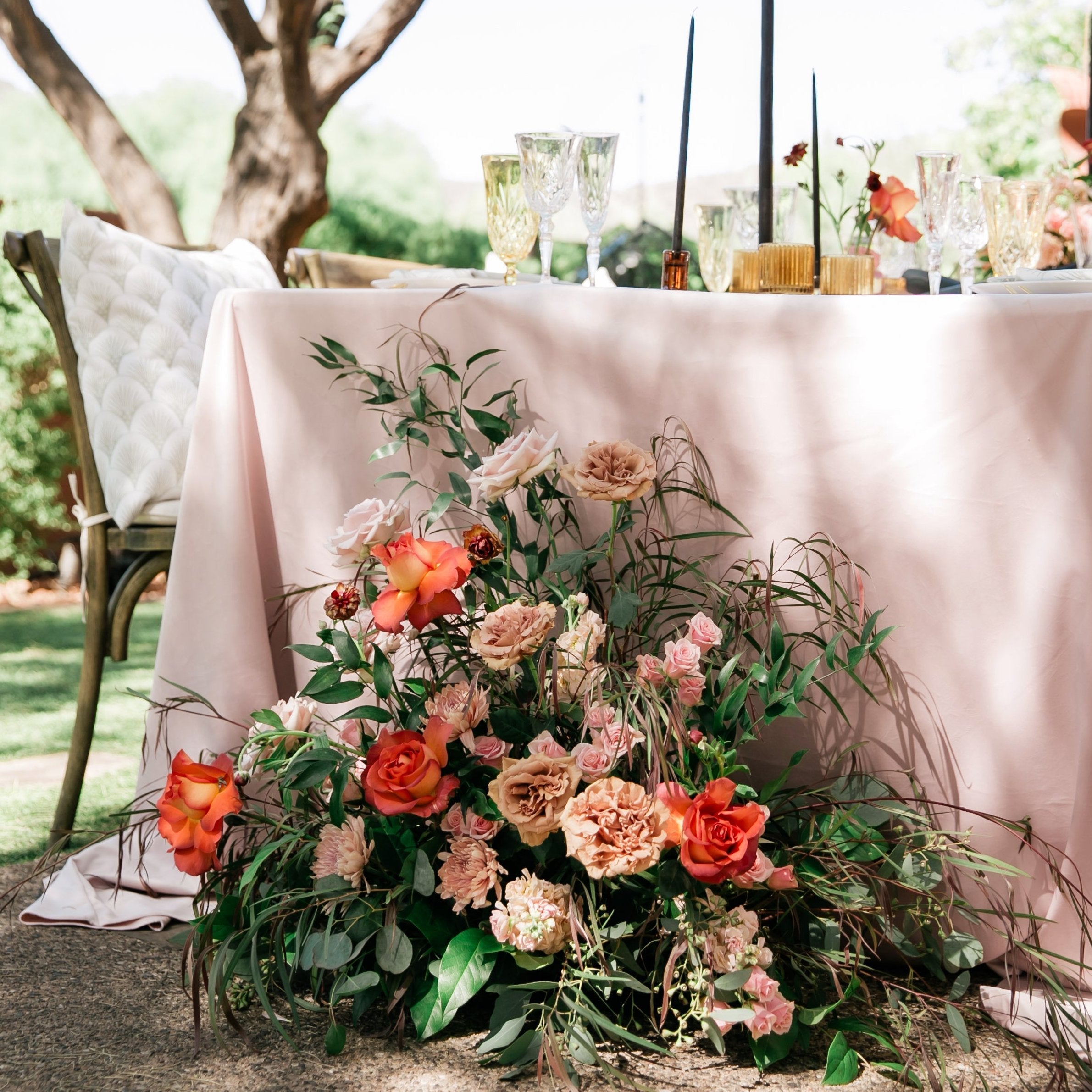 fiftyflowers.com Chic Peach and Toffee Sedona Styled Wedding - view 4