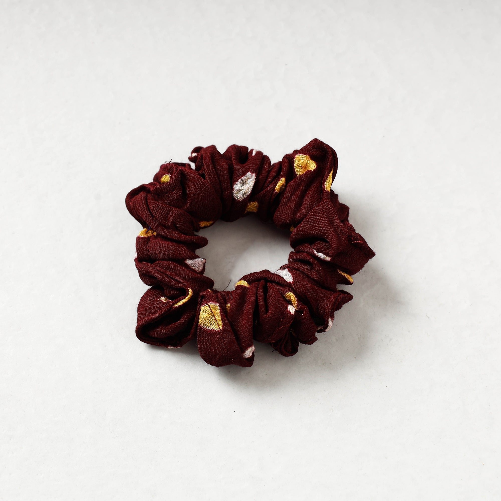 ITOKRI CRAFTS INITIATIVE Bandhani Tie-Dye Cotton Elastic Rubber Band/Scrunchie