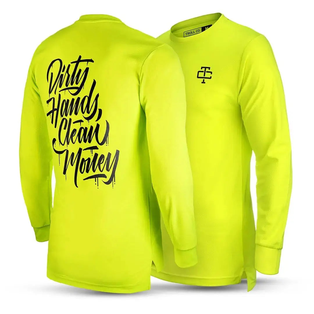 Radial Stacked Long Sleeve – Bright Lime