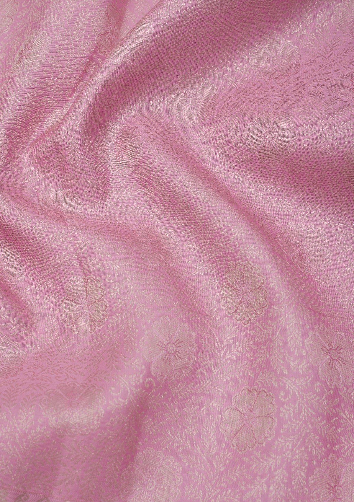 Koskii Baby Pink Zariwork Pure Silk Saree – Women's - view 2