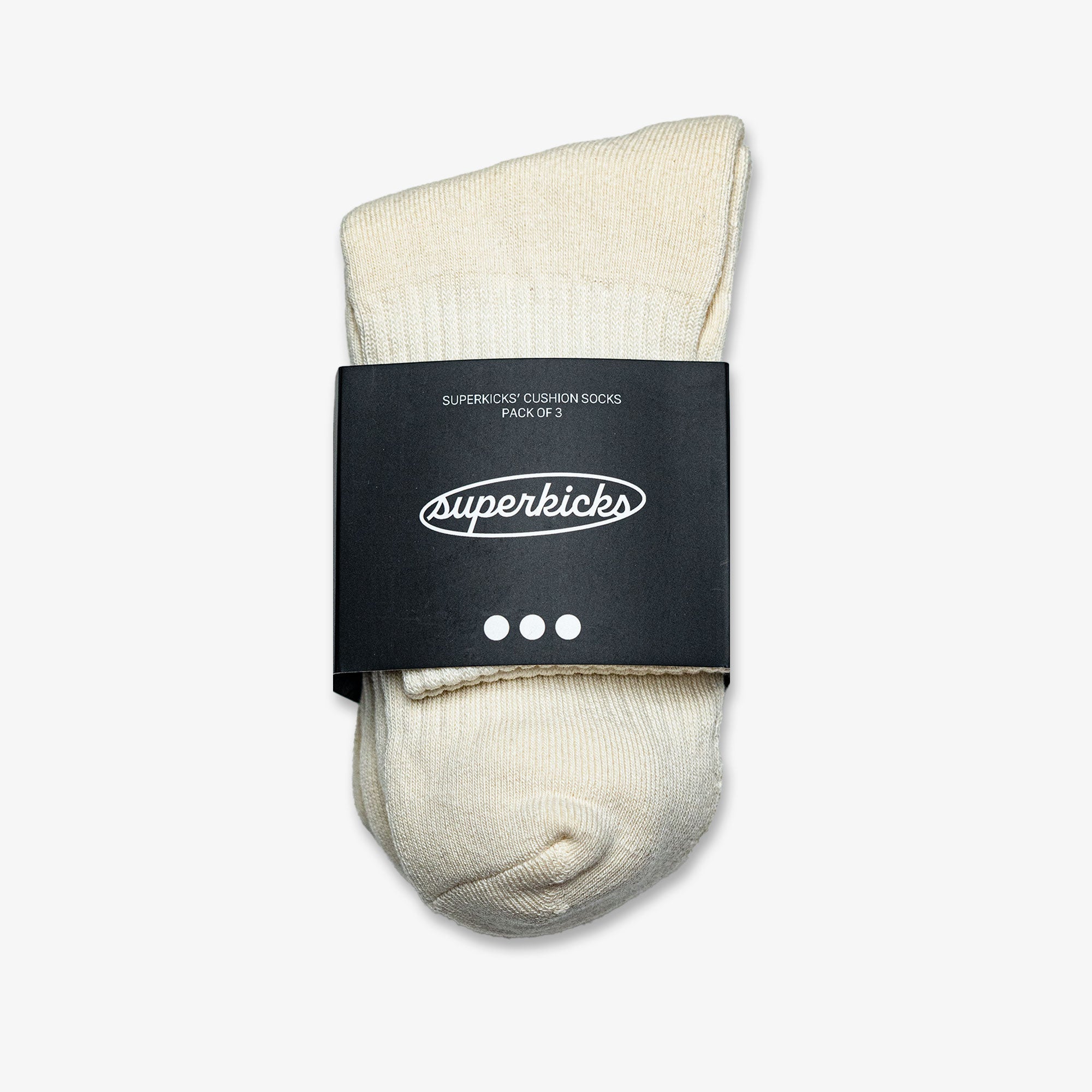 Superkicks | CREW SOCKS { WHITE/WHITE/WHITE - view 2