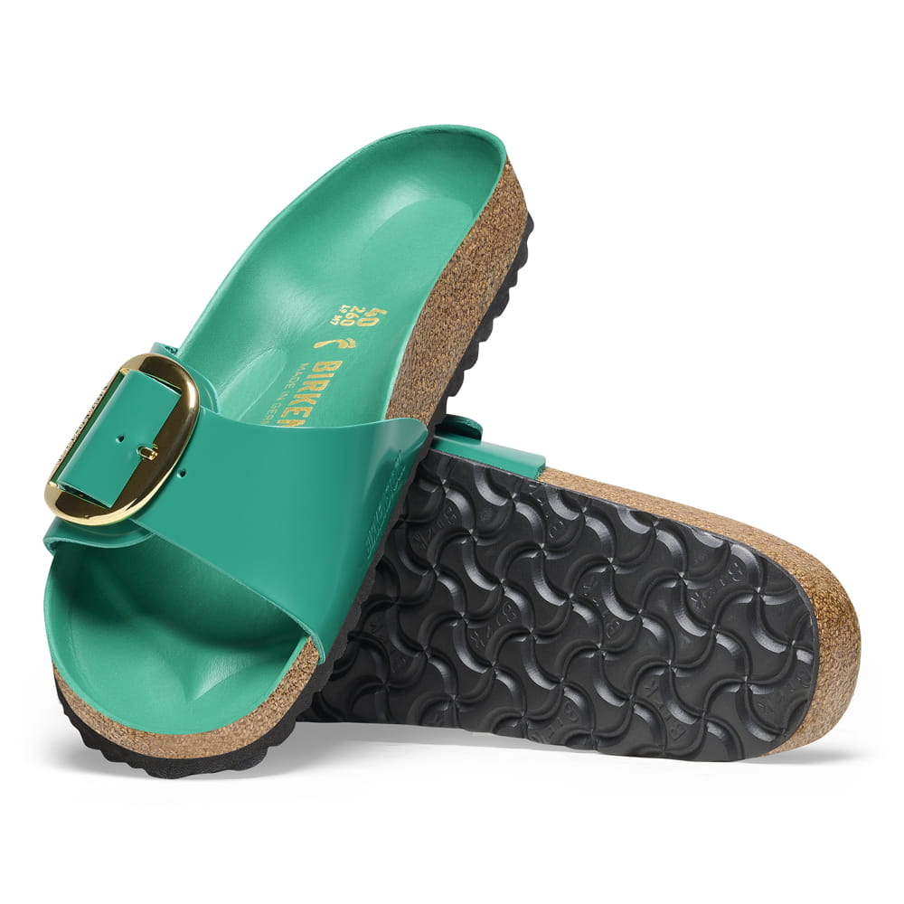 Birkenstock Madrid Big Buckle Natural Leather Patent