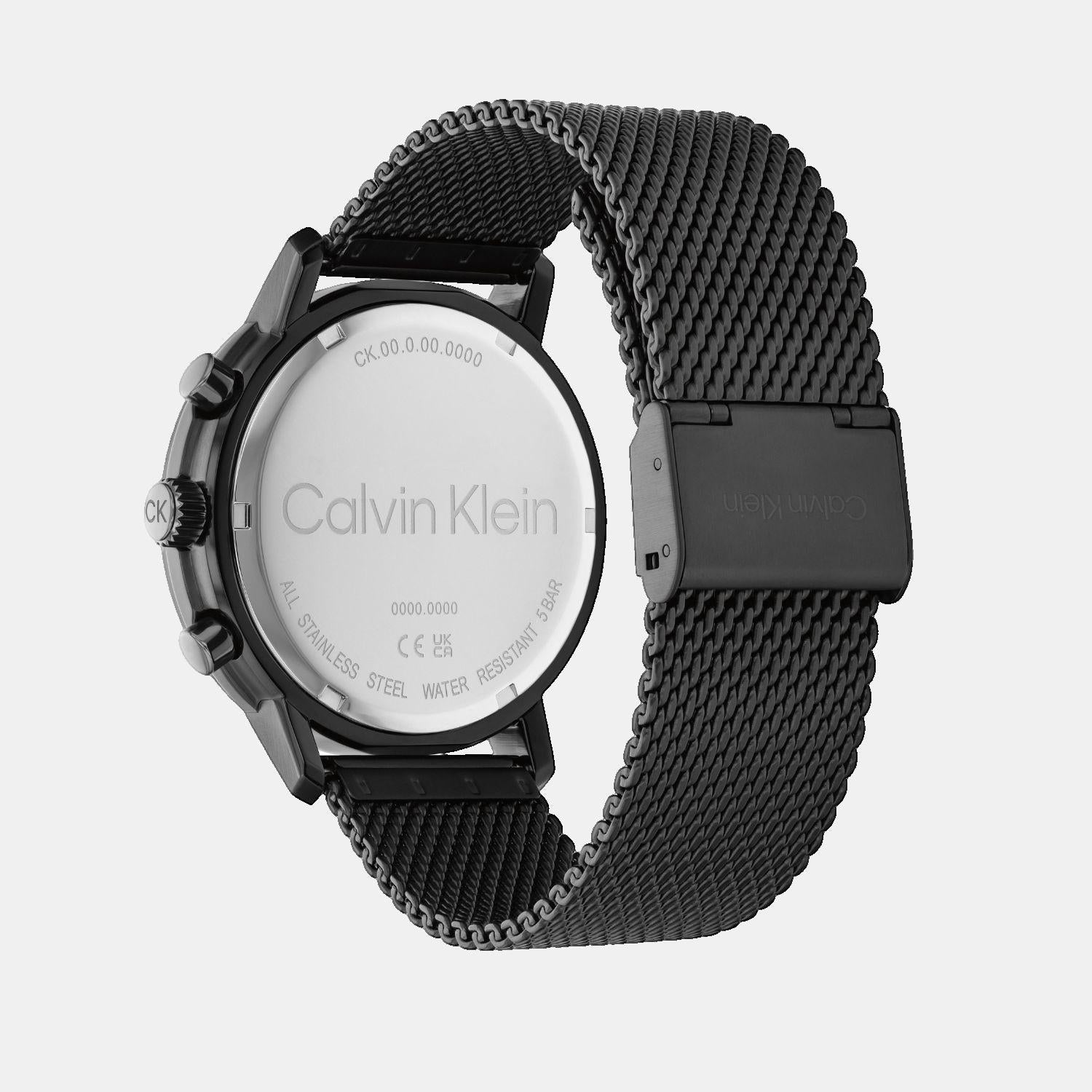 Calvin Klein Gauge Men Quartz Green Dial Chronograph Stainless Steel Watch 25200440 - view 3