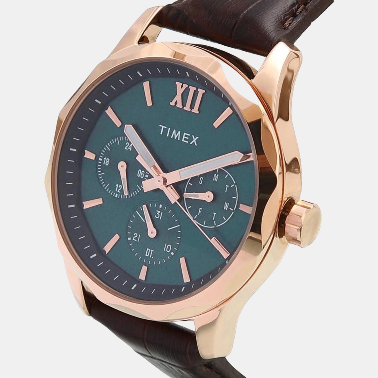 Timex Empera Men Quartz Blue Dial Multi-Function Leather Watch TW0TG7601 - view 3