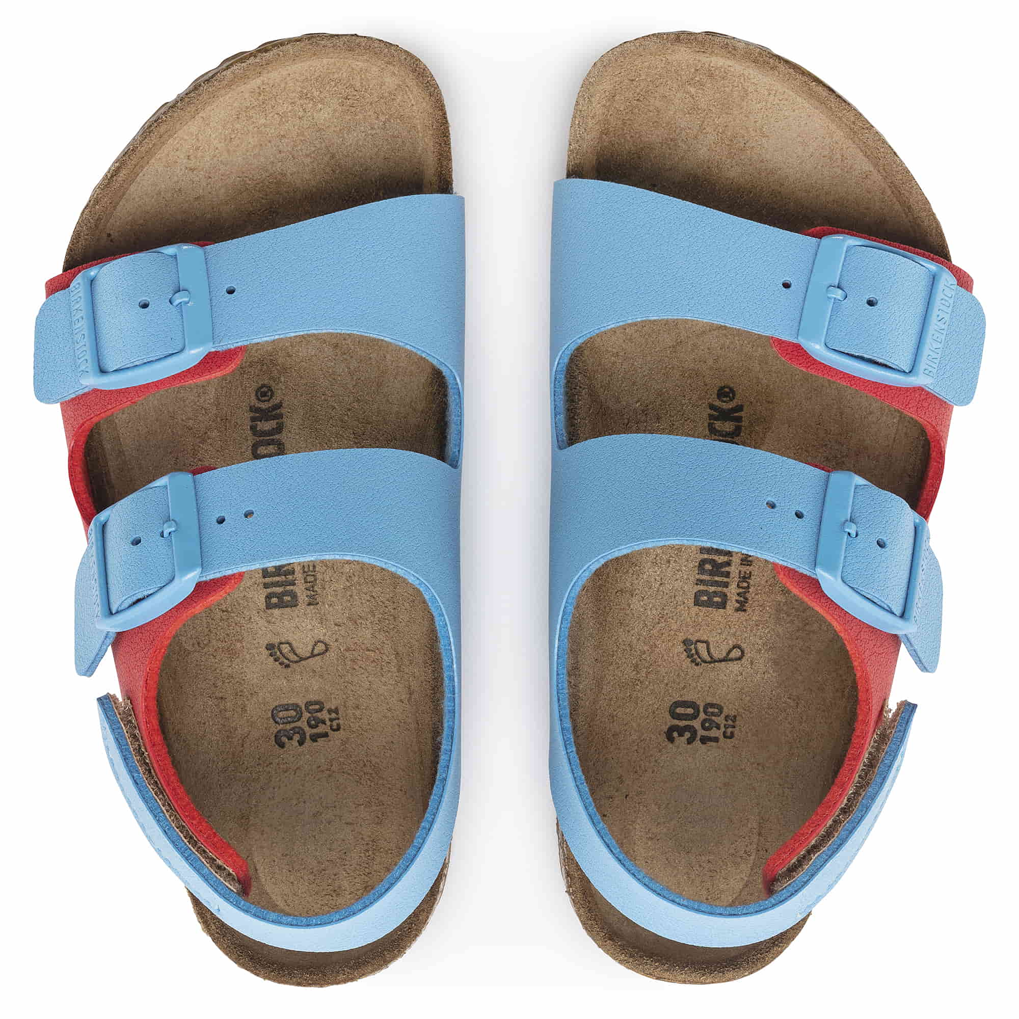 Birkenstock Milano Kids Birko-Flor Birkibuc – Multi Multi/Sky Blue/Active Red - view 2