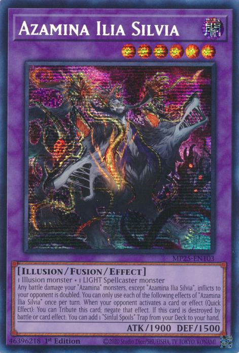 Yu-Gi-Oh! Azamina Ilia Silvia - MP25-EN103 - Prismatic Secret Rare - 1st Edition