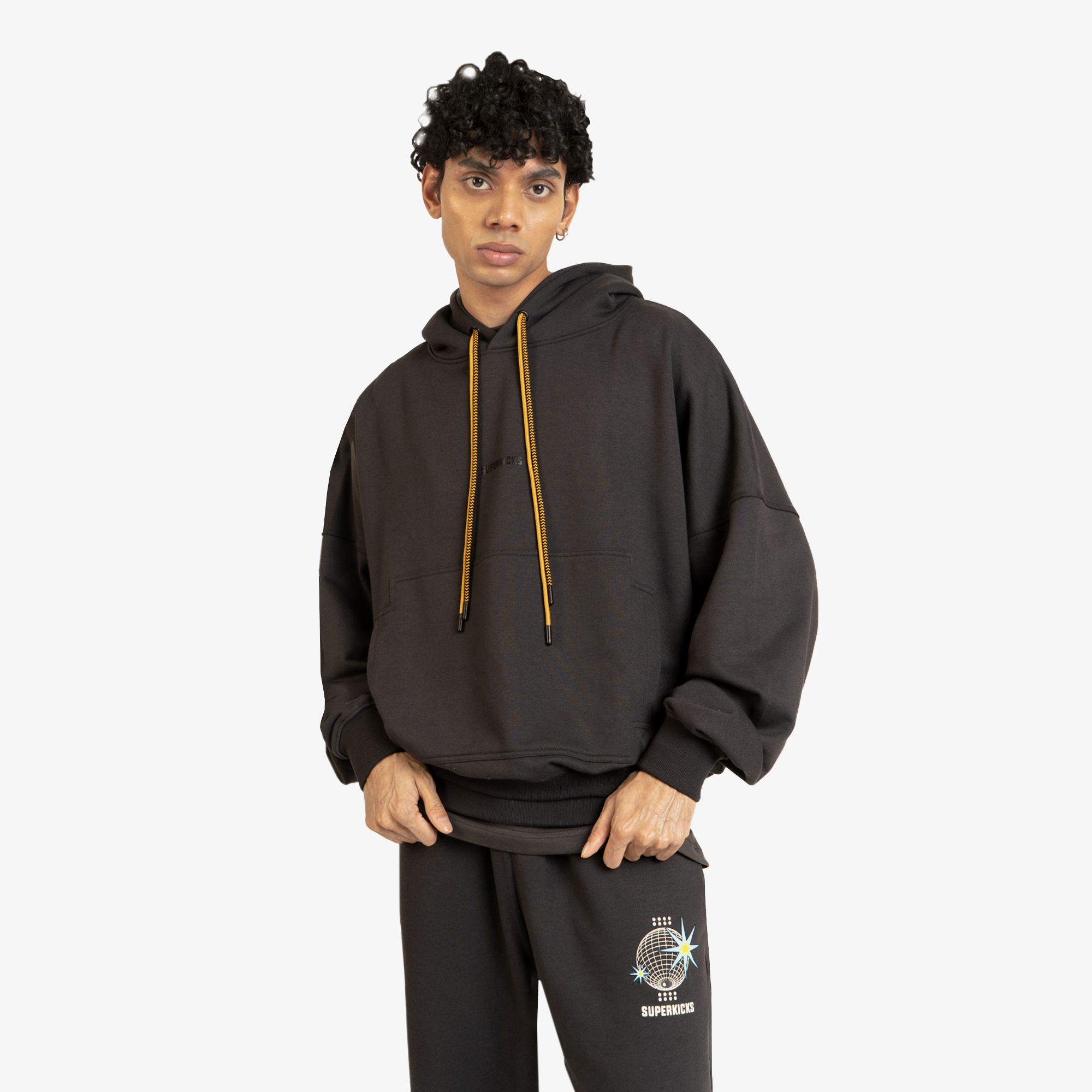 Superkicks | SPACEMAN DISCO HOODIE { ASPHALT - view 5
