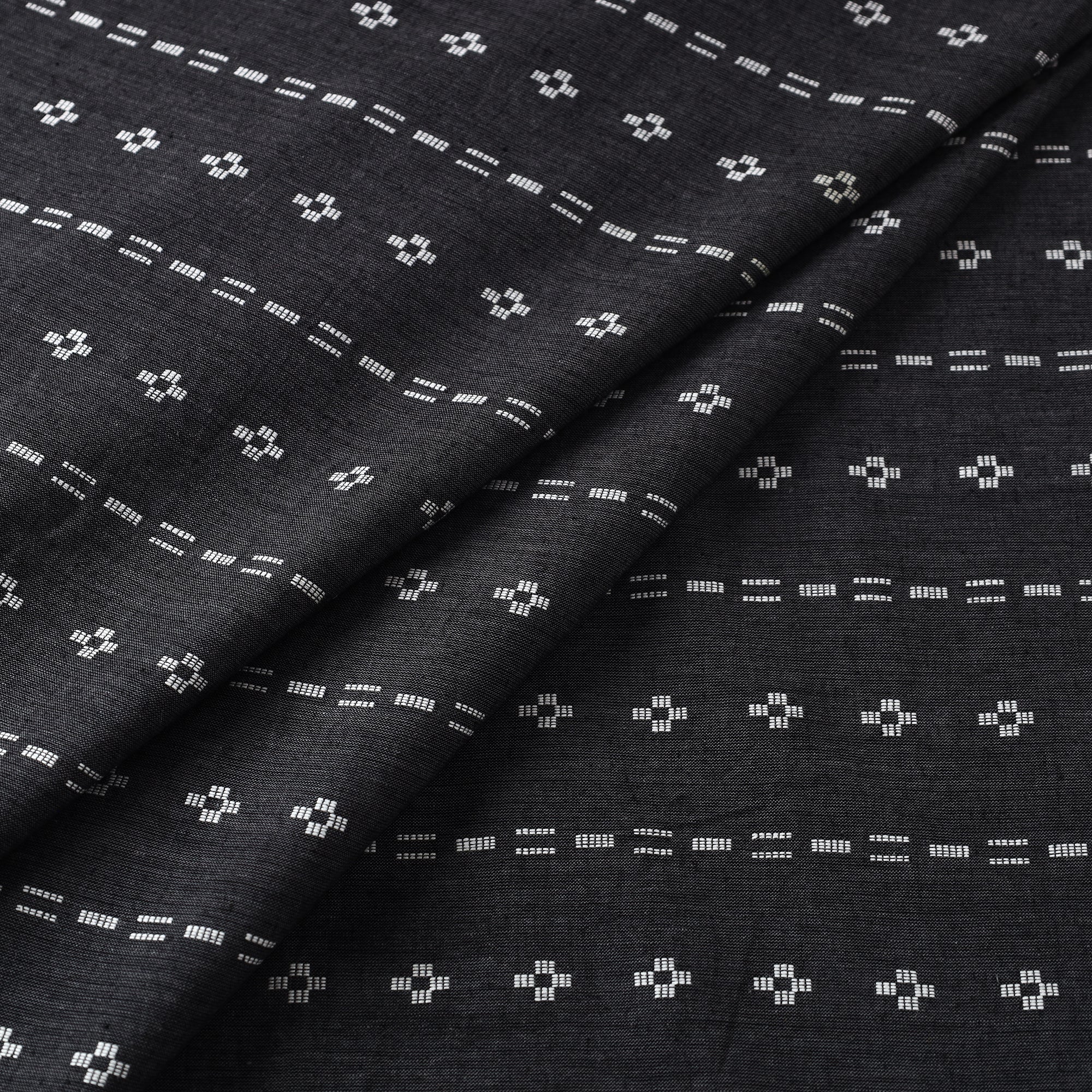 ITOKRI CRAFTS INITIATIVE Black - Prewashed Cotton Jacquard Fabric 01 - view 3