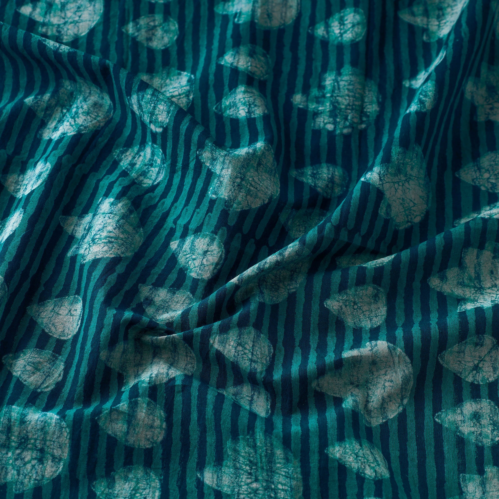 HAVELI CHRONICLES Blue - Akola Hand Block Printed Cotton Fabric - view 3