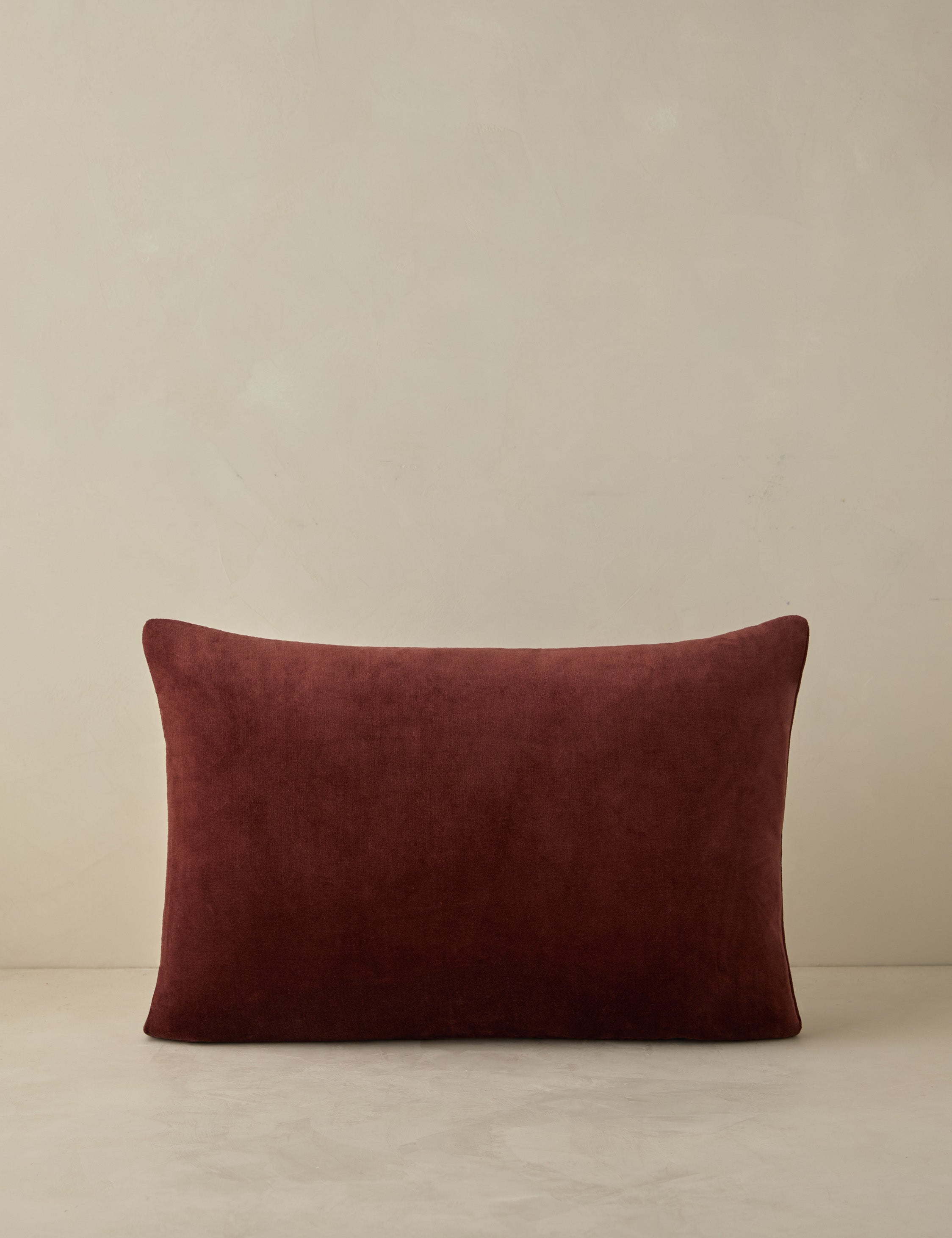 Lulu and Georgia Carmine Velvet Pillow – Sangria - view 9