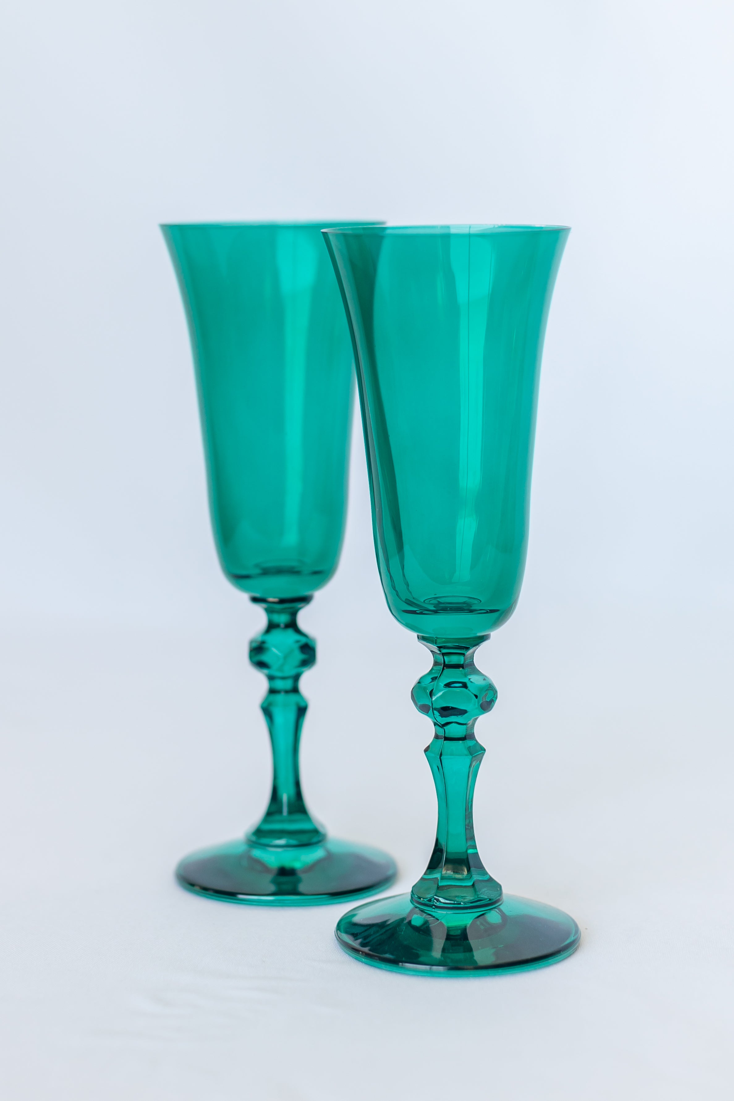 Estelle Colored Glass Estelle Colored Regal Flute - Set of 2 {Emerald Green}