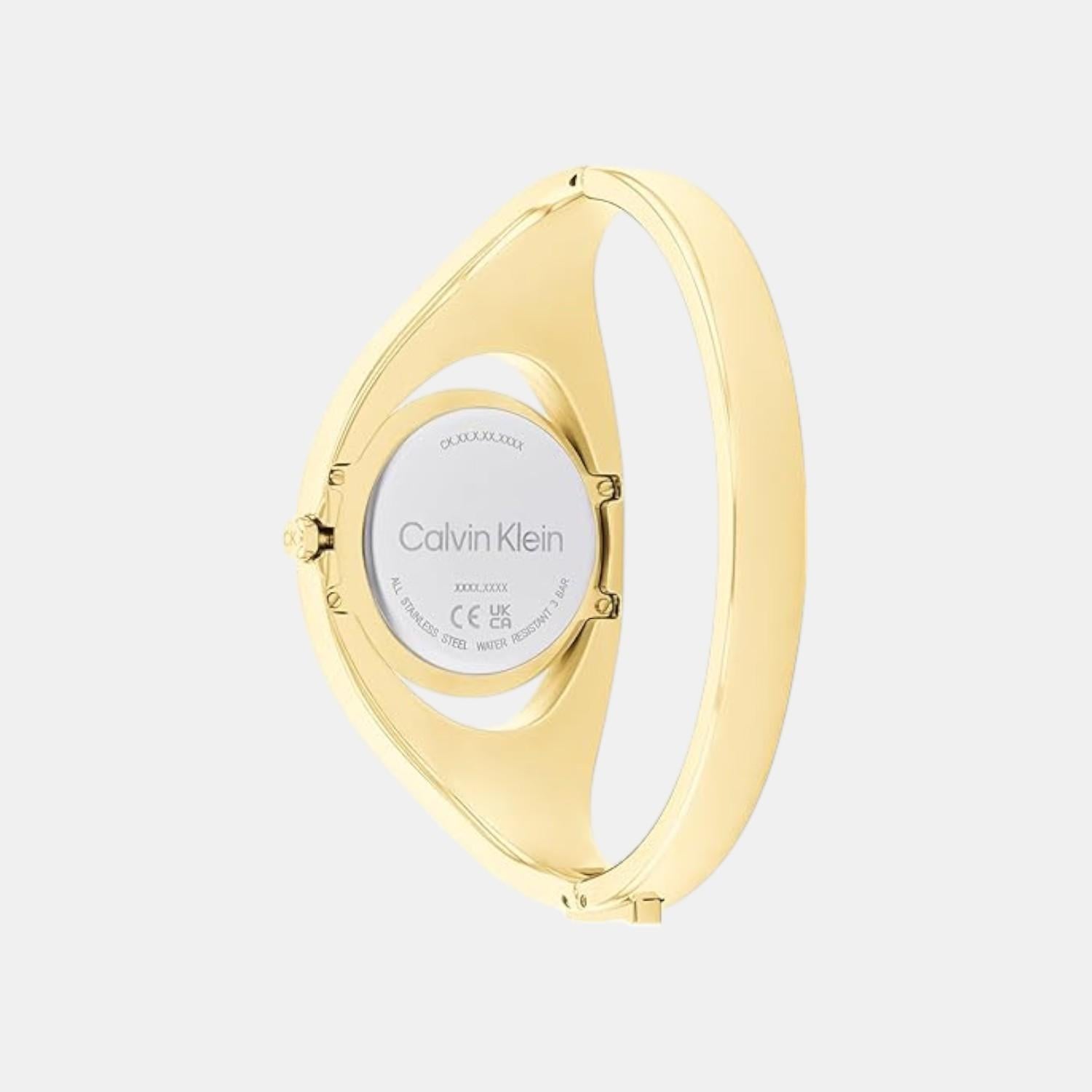 Calvin Klein Ck Elation Women Quartz Champagne Dial Analog Stainless Steel Watch 25200422 - view 3