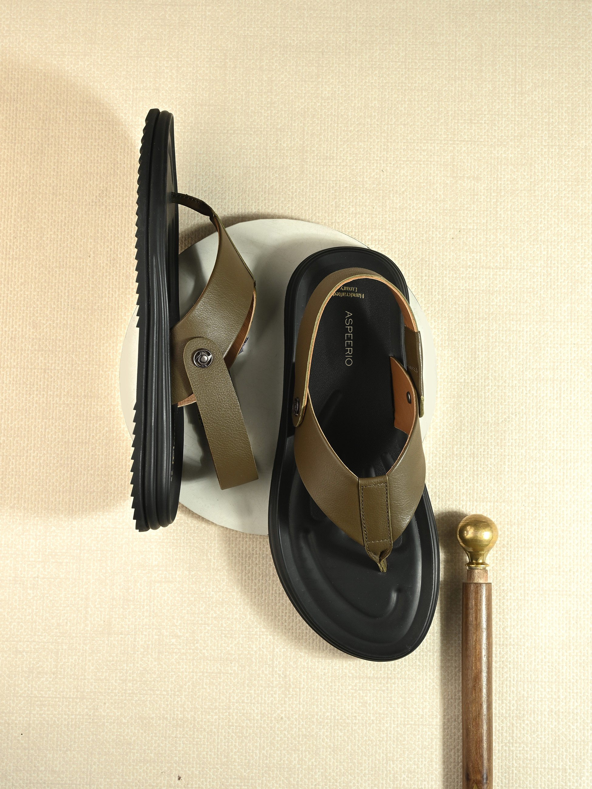 Egoss Shoes Comet Leather Sandals by Aspeerio - view 2