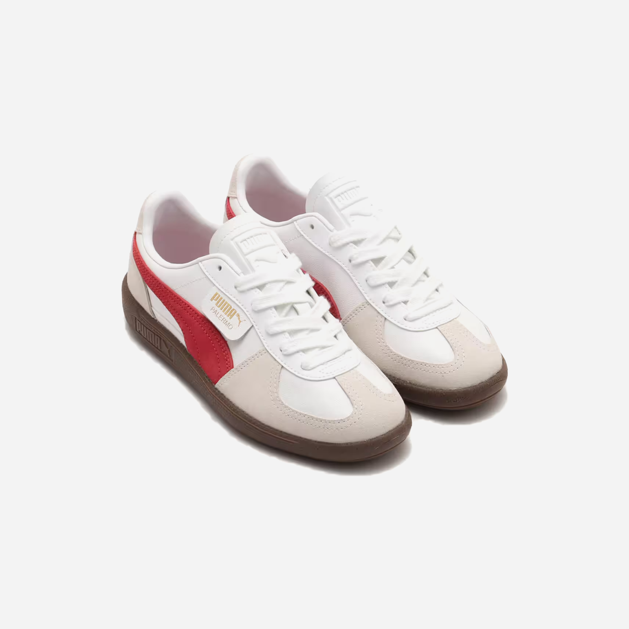 Puma Palermo Leather White Vapor Gray Club Red - view 2