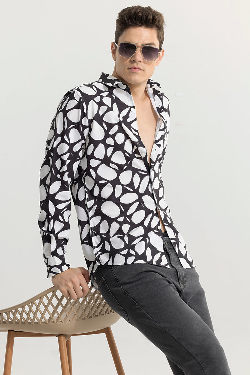 SNITCH Abstracto Pebble White Shirt