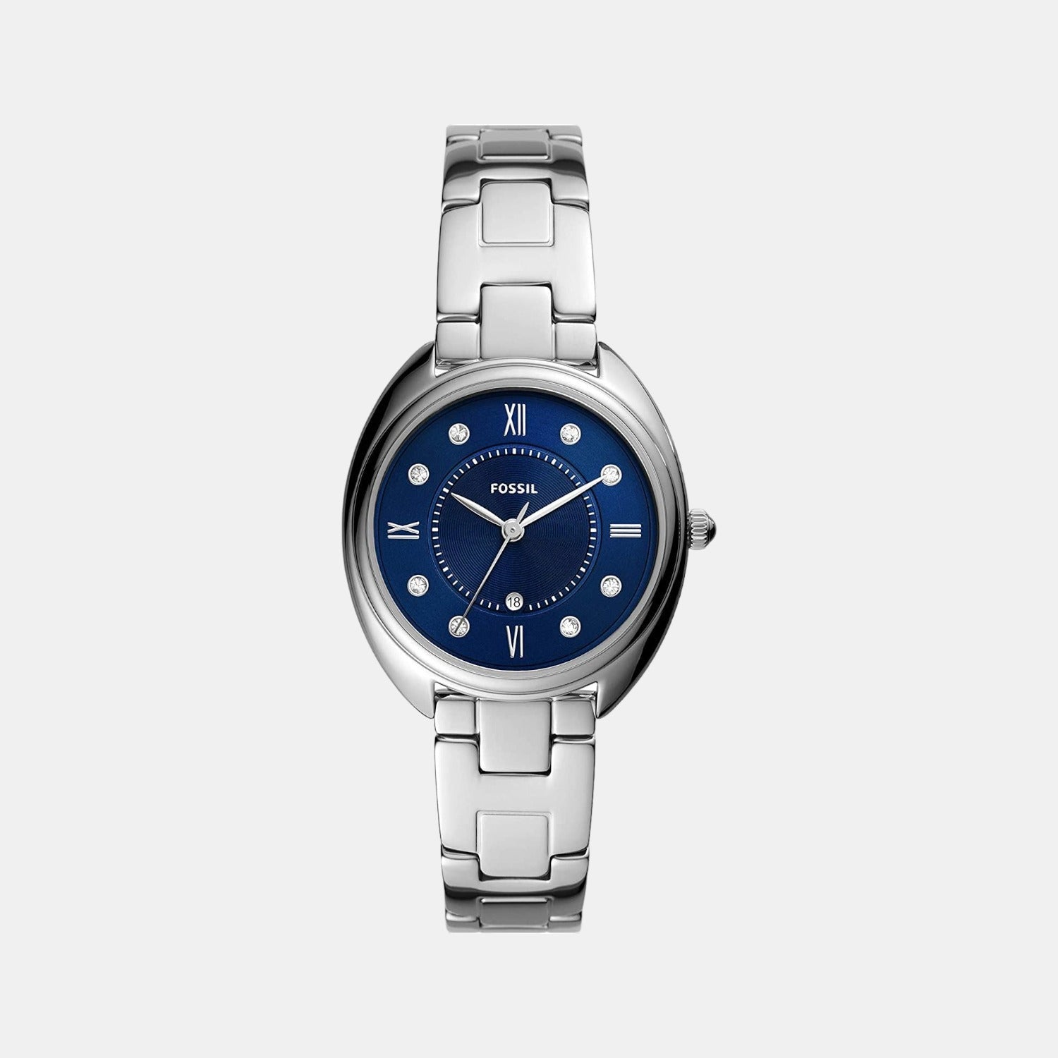 Fossil Gabby Women Quartz Blue Dial Analog Stainless Steel Watch ES5087