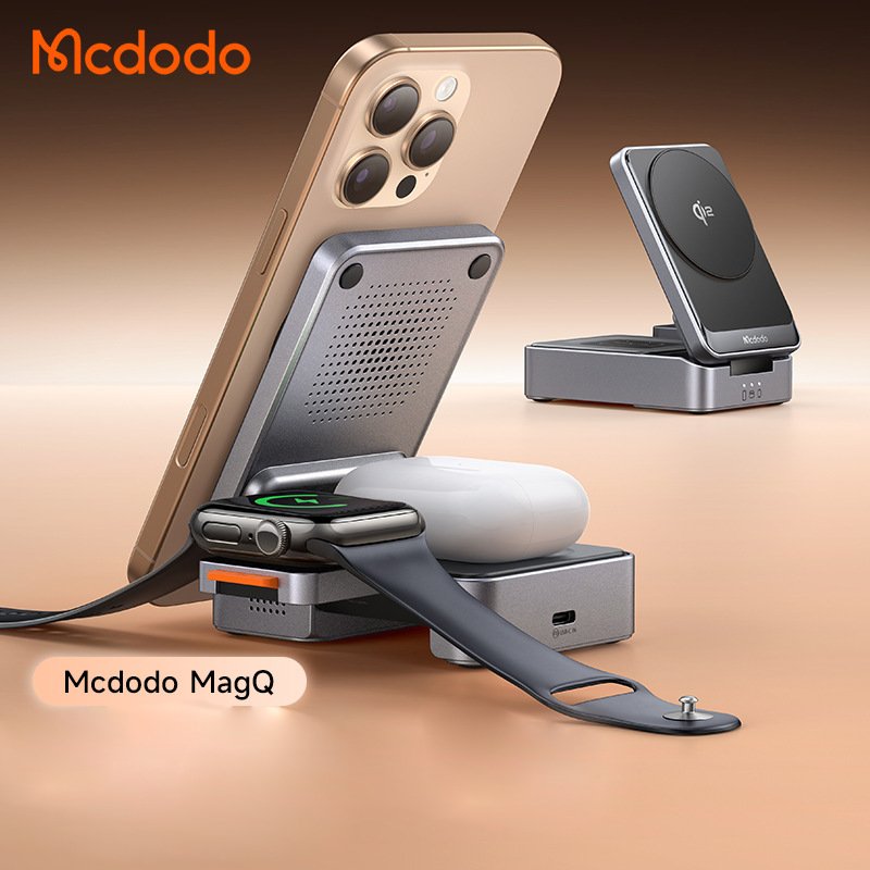 Million Cases Macdodo 15W Three-In-One Foldable Magnetic Charging Station - view 4