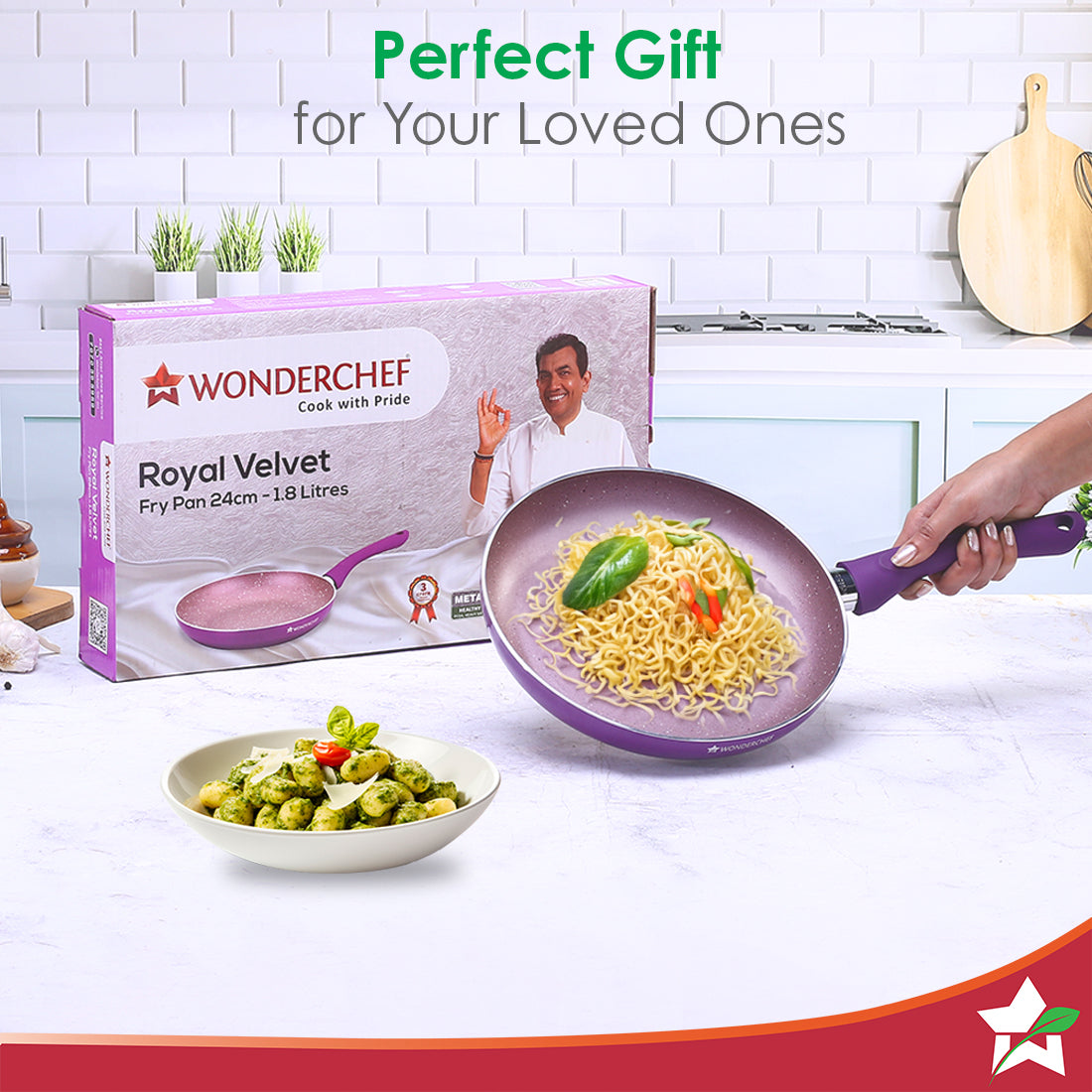 Wonderchef Renewed Royal Velvet 24cm Non-Stick Fry Pan | 24cm. - view 7
