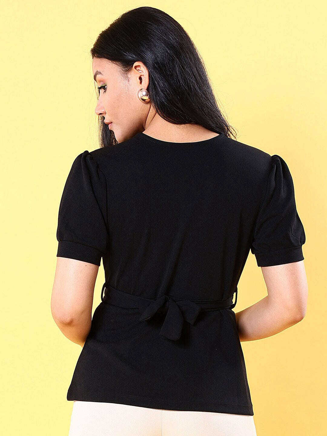 Freehand By The Indian Garage Co Women V Neck Peplum Top - view 5