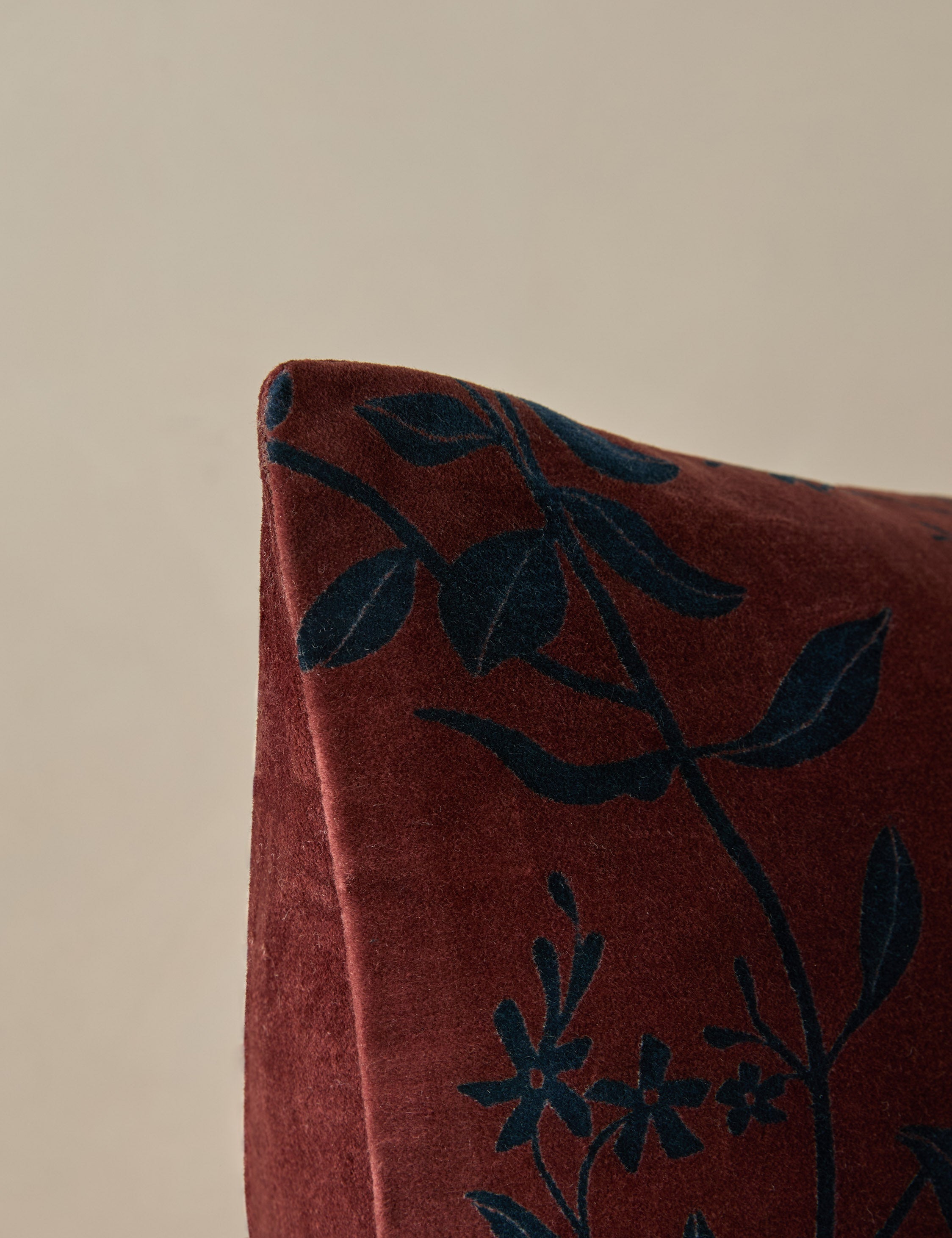 Lulu and Georgia Carmine Velvet Pillow – Sangria - view 7