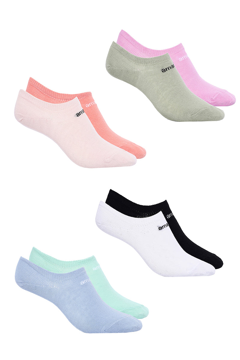 Amante Low Cut Socks (Pack of 8) - Multicolor